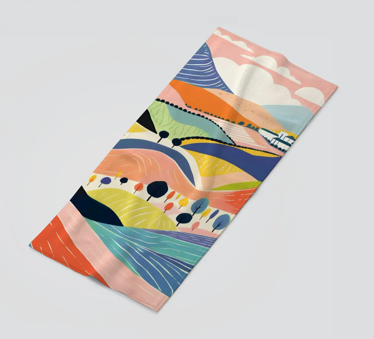 Hills beach towel by LisaArtes