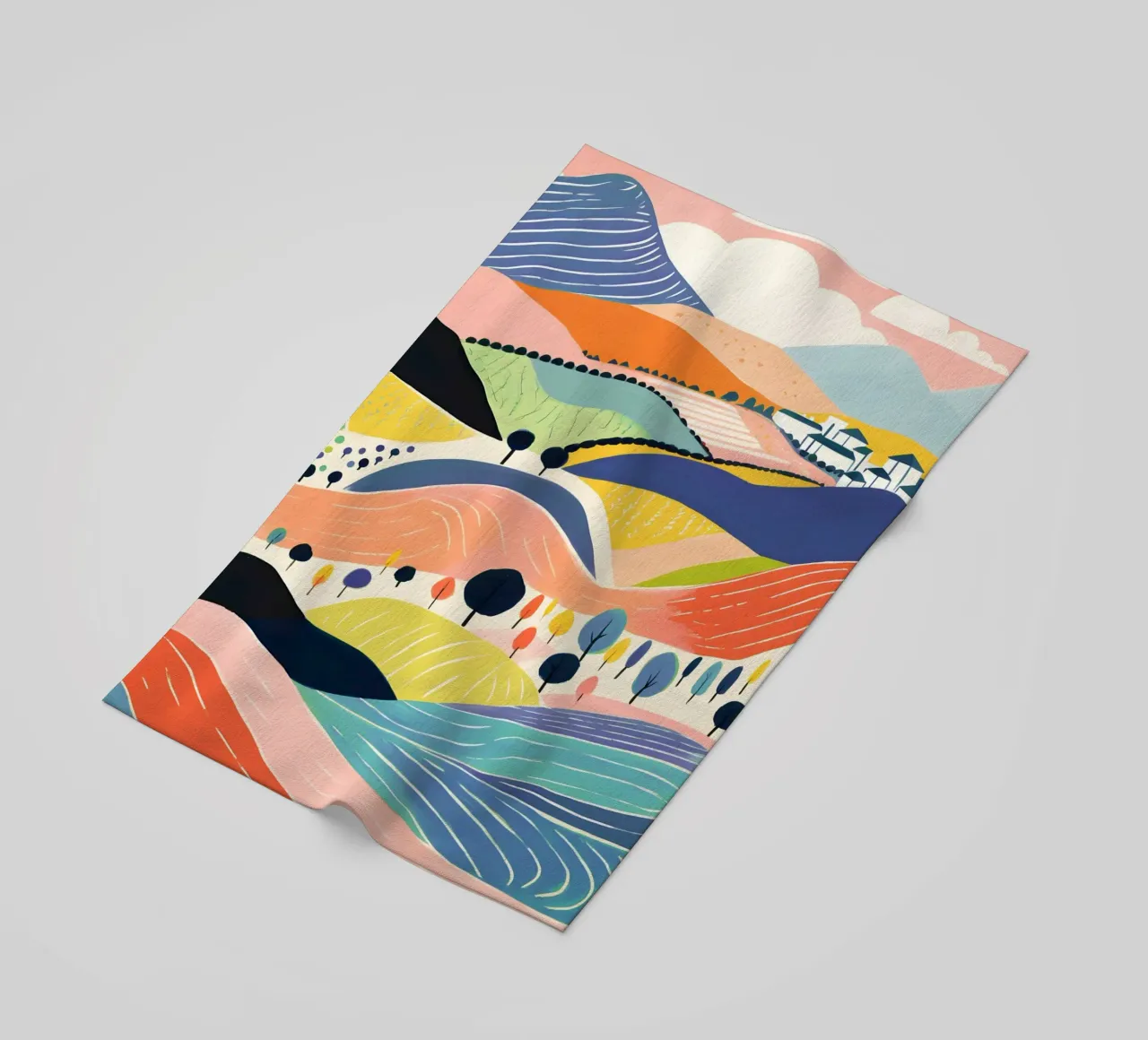 Hills beach towel by LisaArtes