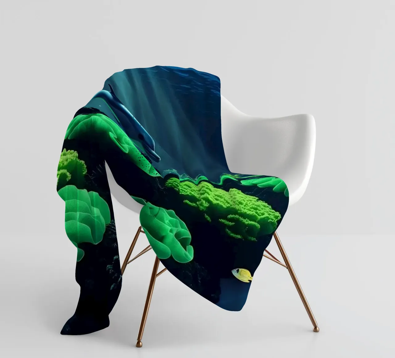 Delphin ✦ Stille Ströme Fleecedecke von lumaquastudio