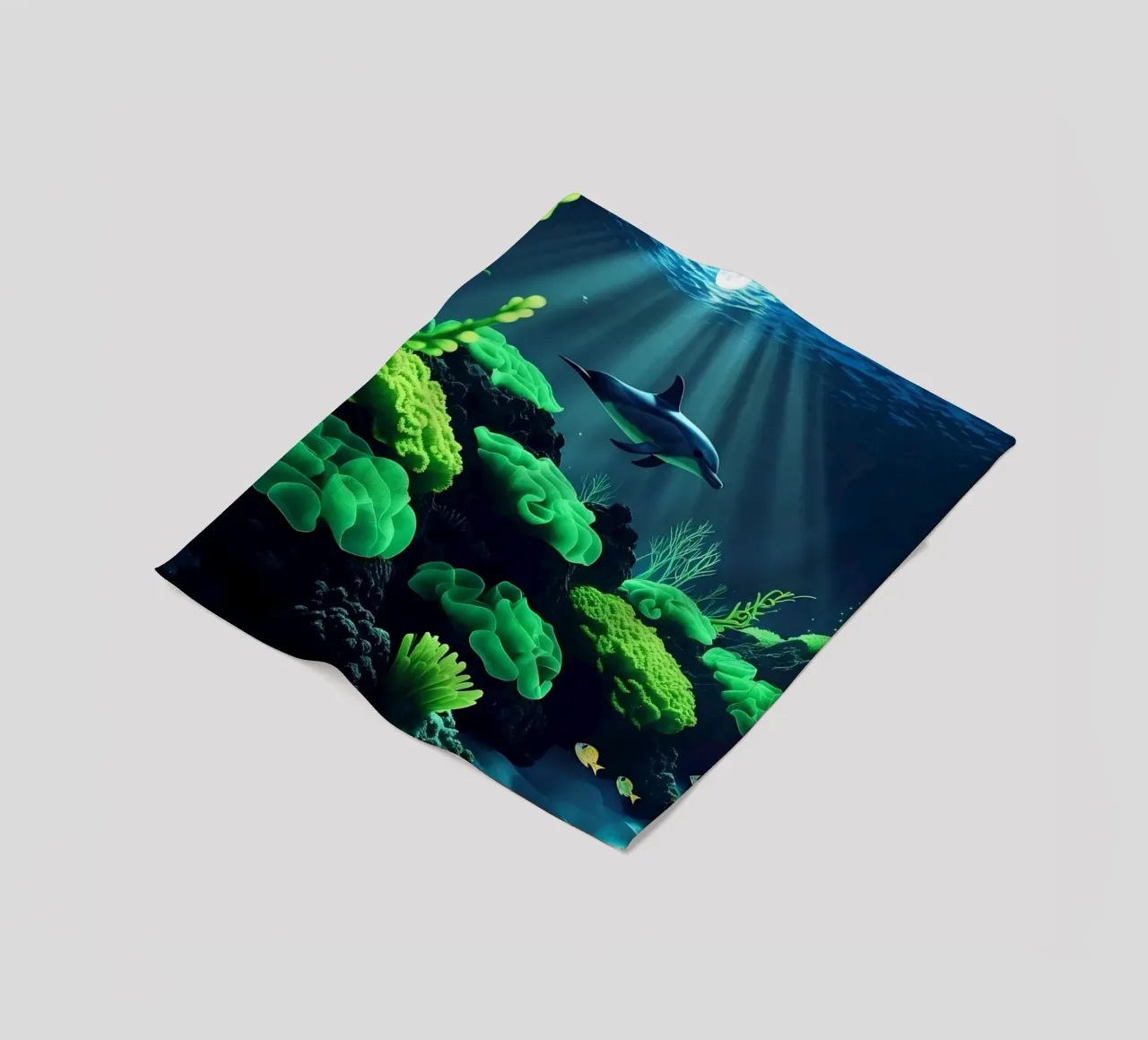 Delphin ✦ Stille Ströme Fleecedecke von lumaquastudio
