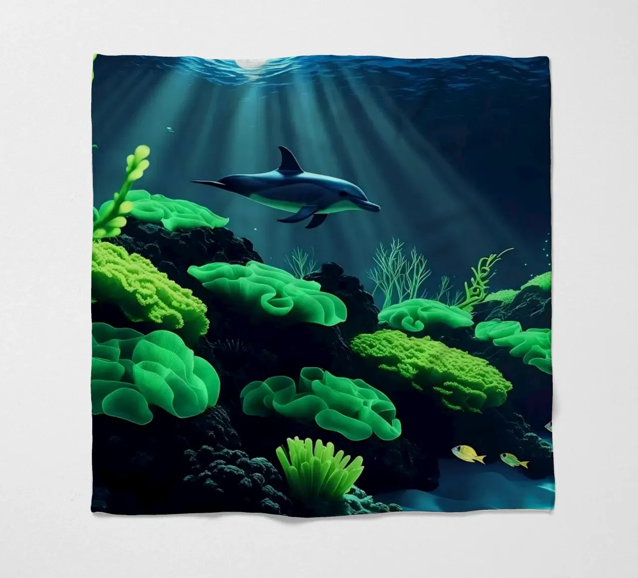 Delphin ✦ Stille Ströme Fleecedecke von lumaquastudio