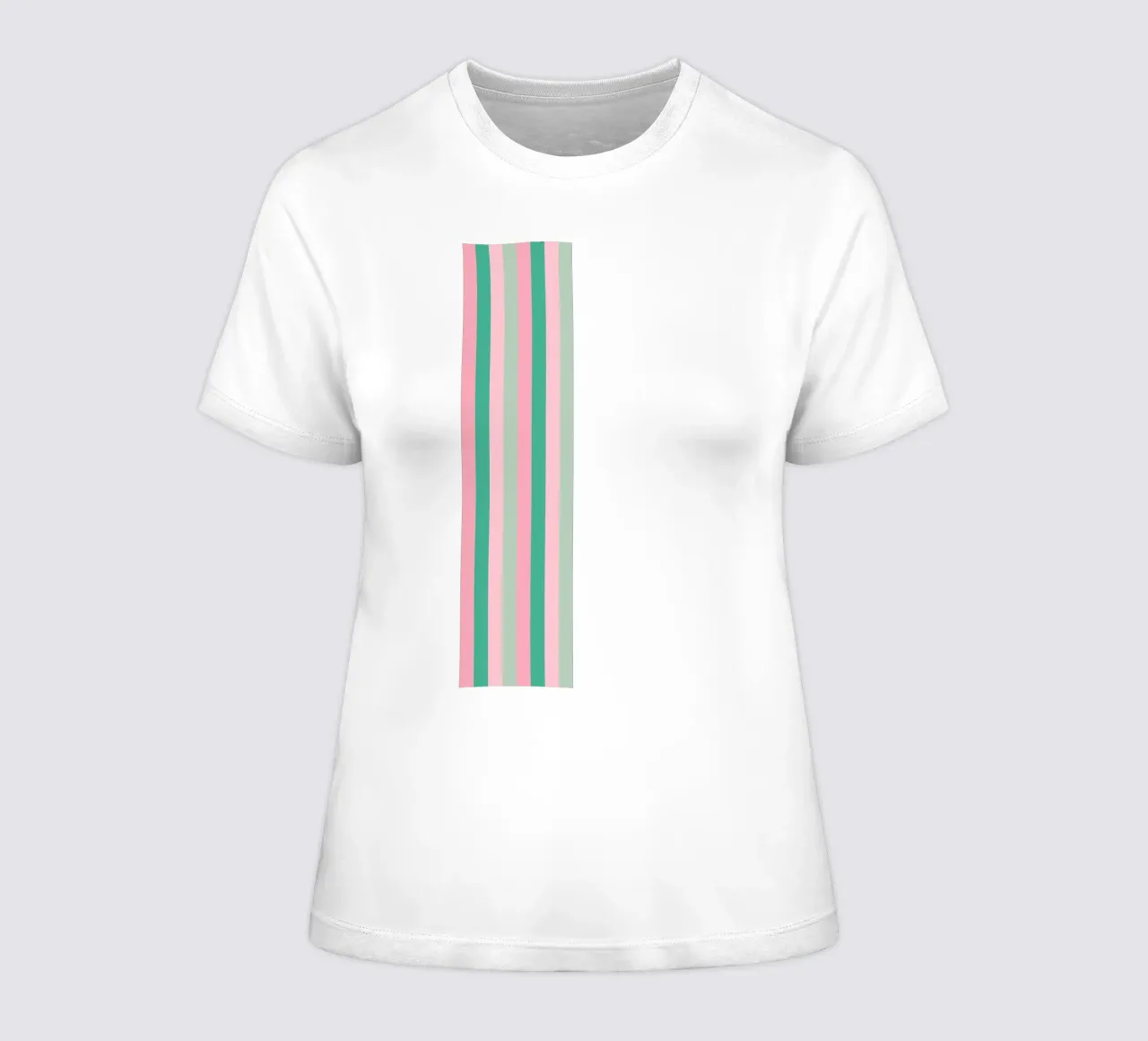 Bandstreifen Grün und Rosa Frauen T-Shirt von SilverPegasus