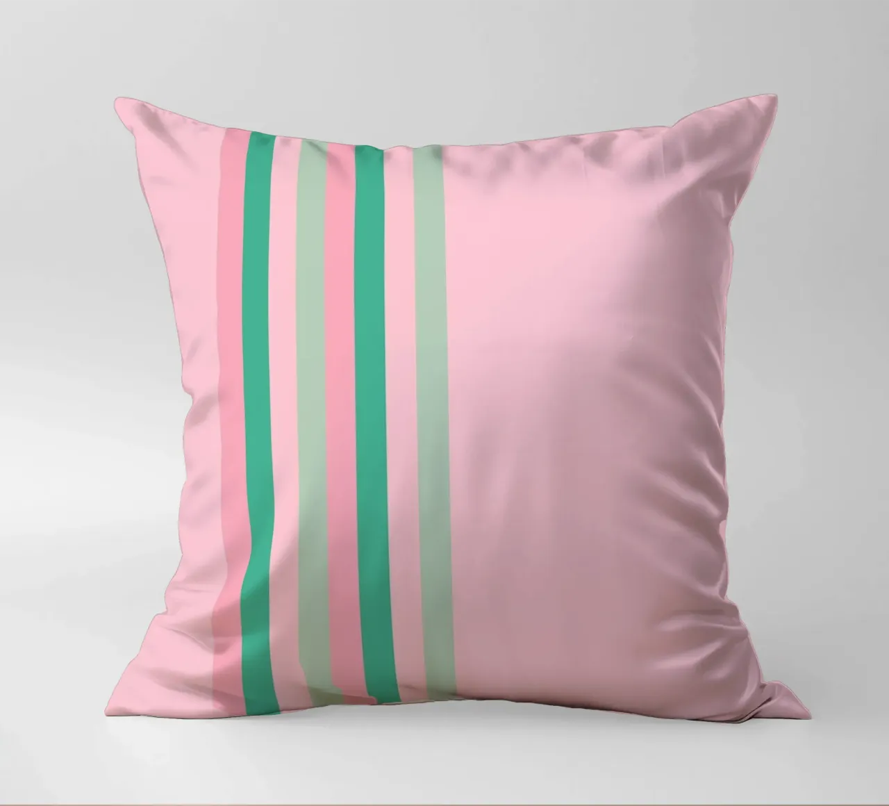 Nastro a strisce verde e rosa cuscino da SilverPegasus