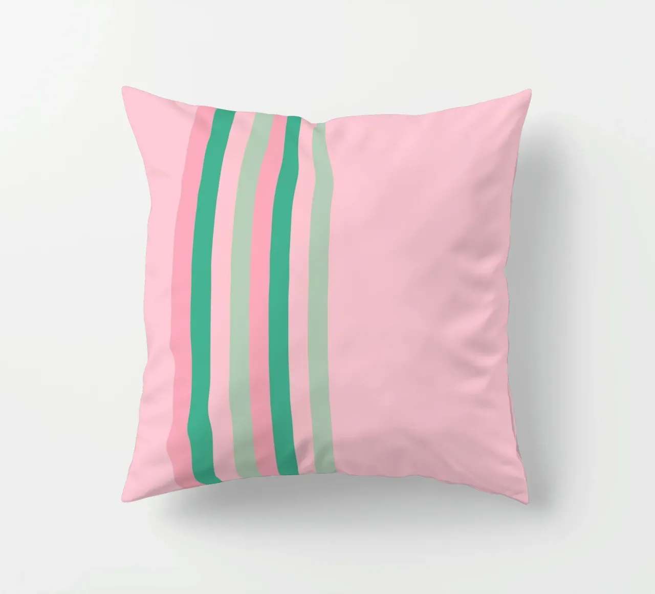 Nastro a strisce verde e rosa cuscino da SilverPegasus