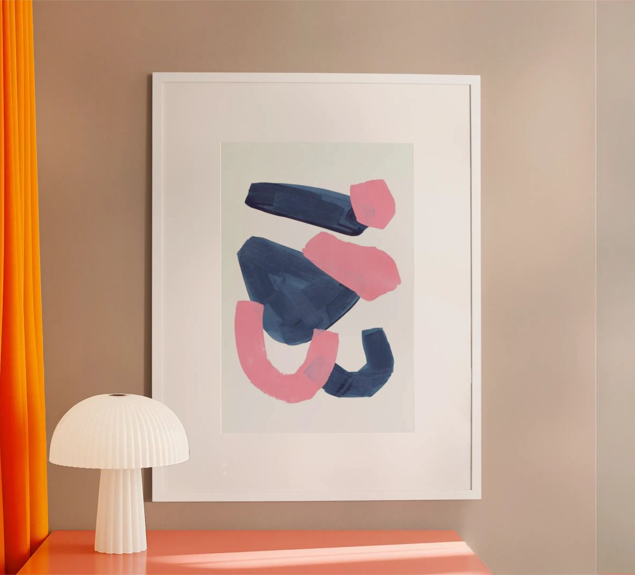 Navy Pink Jewels poster by EnShape