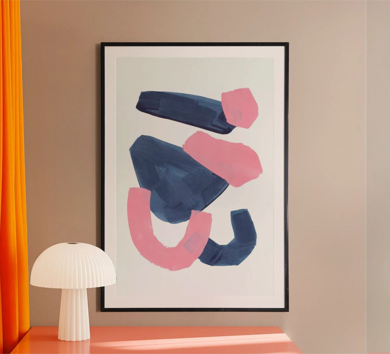 Navy Pink Jewels poster by EnShape