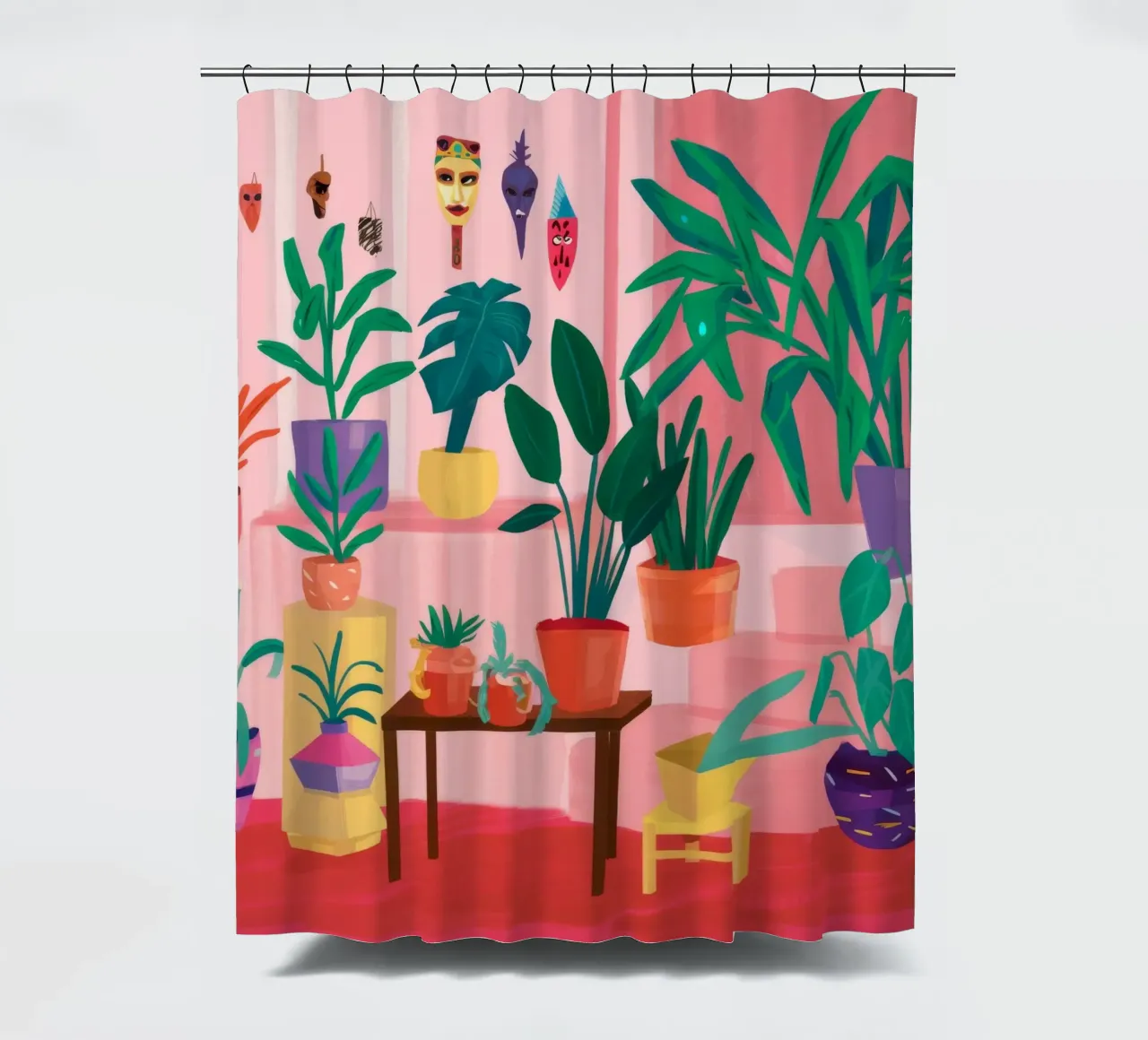 Bohemian Plant Haven shower curtain by Grande Serene