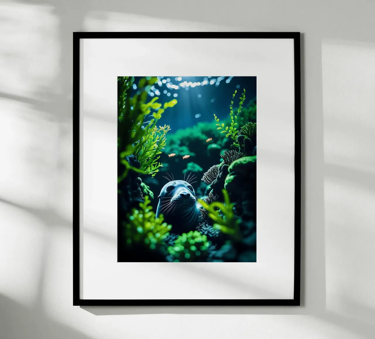 ✨🦭 Seal ✦ Glimmer Hideaway 🌙 poster con telaio in plastica da LUMAQUA STUDIO