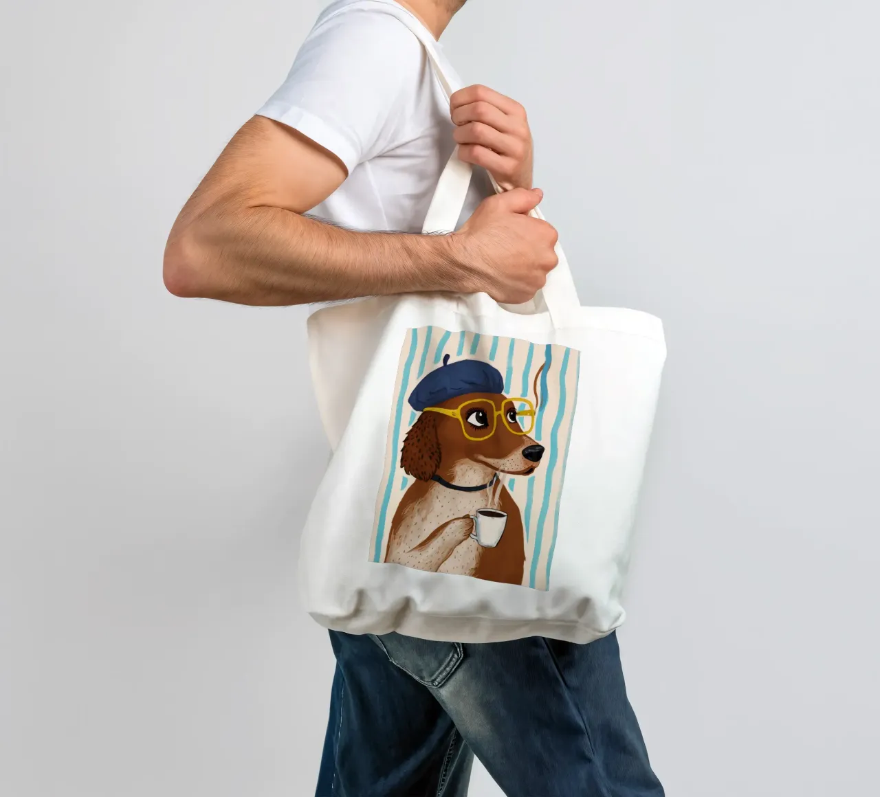 Dapper Dog's Cafe tote bag de Grande Serene