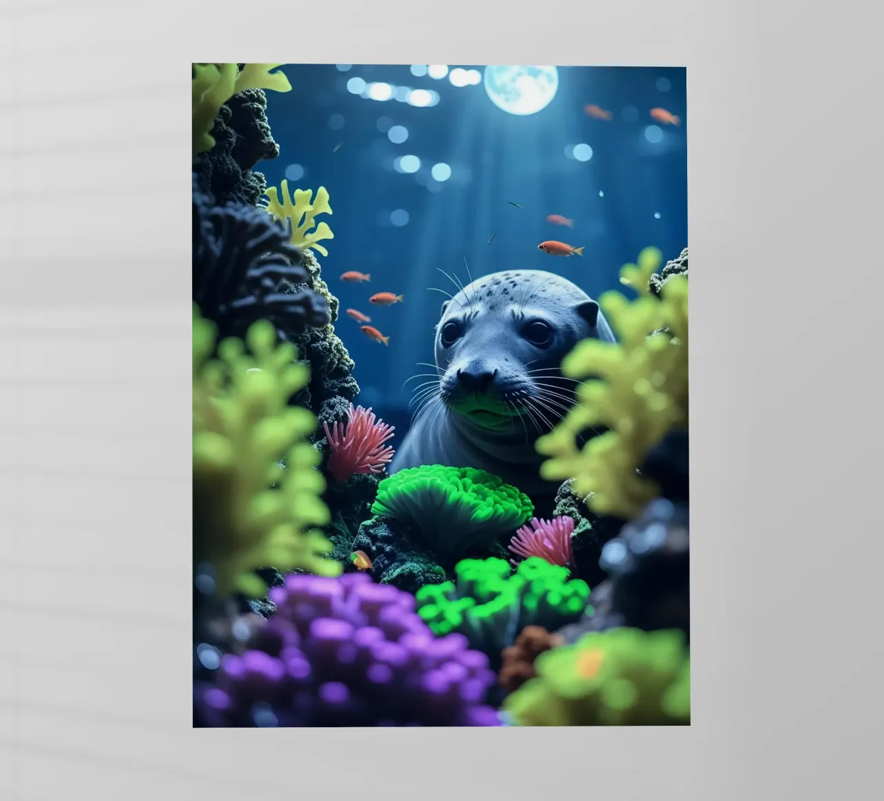 ✨🦭 Seal ✦ Moonlit Reef 🌙 pellicola backlit da lumaquastudio