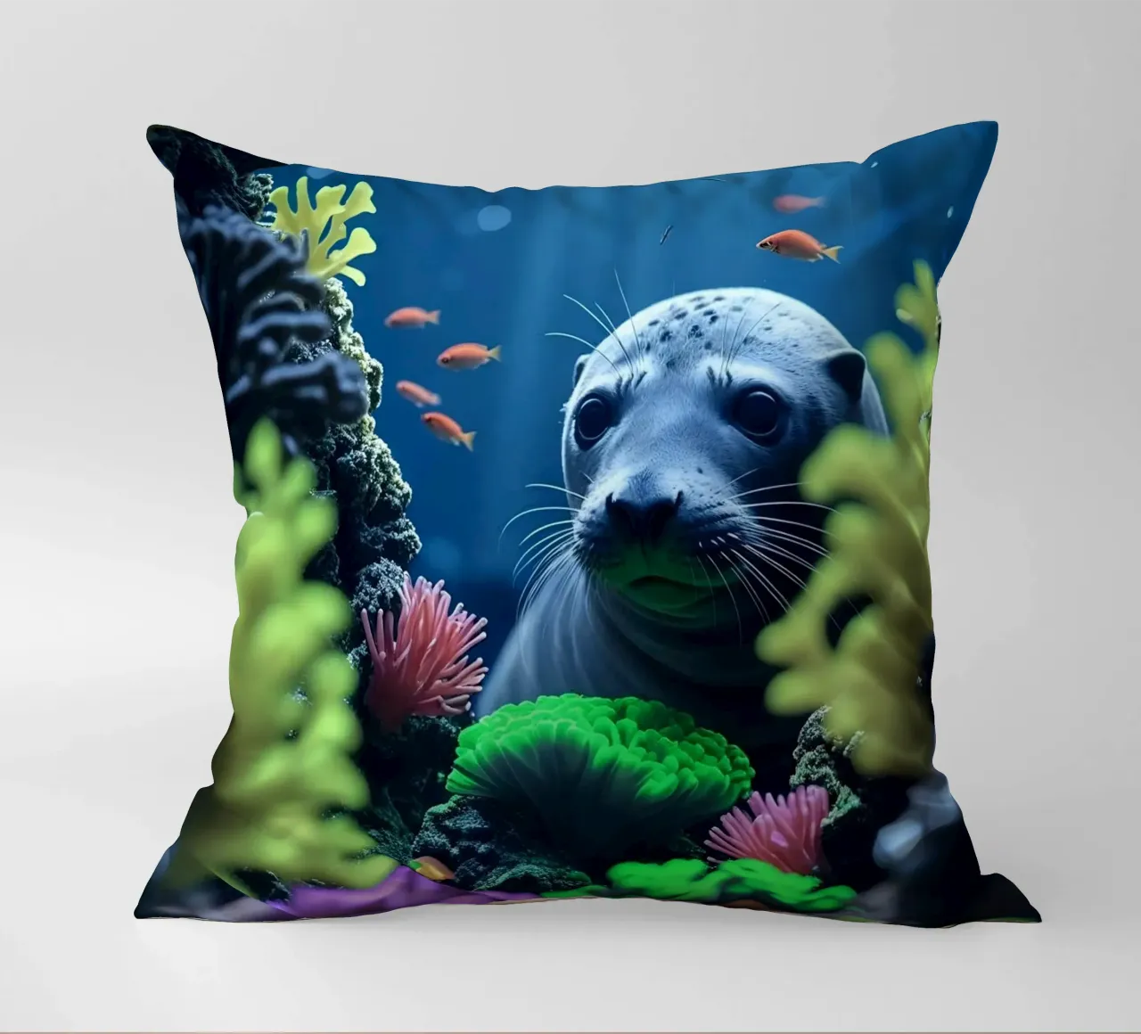 ✨🦭 Seal ✦ Moonlit Reef 🌙 cuscino da LUMAQUA STUDIO