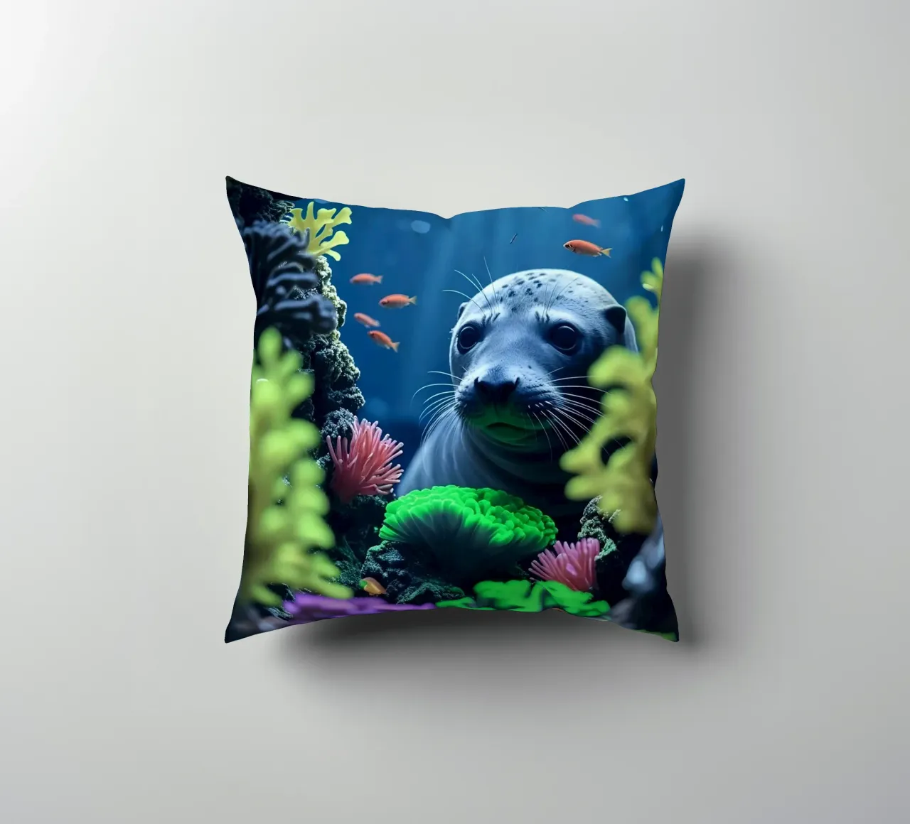 ✨🦭 Seal ✦ Moonlit Reef 🌙 cuscino da LUMAQUA STUDIO