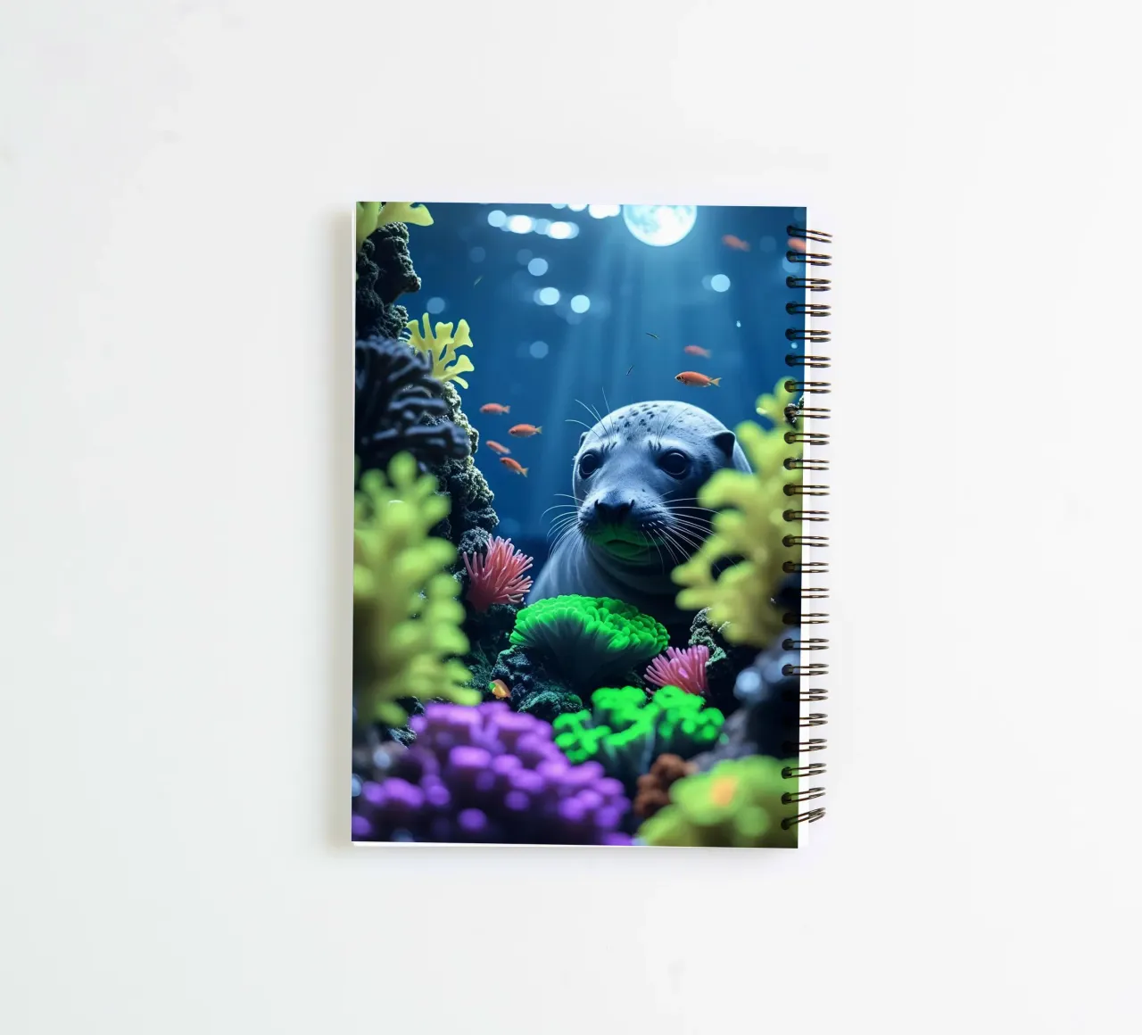 ✨🦭 Robbe ✦ Mondschein-Riff 🌙 Ringbuch von LUMAQUA STUDIO