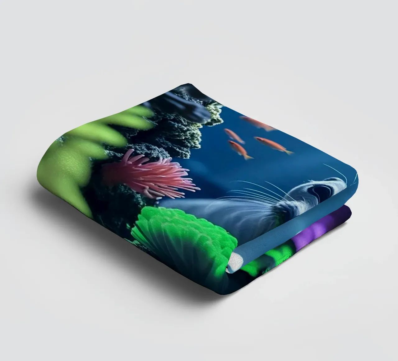 ✨🦭 Seal ✦ Moonlit Reef 🌙 asciugamano da bagno da LUMAQUA STUDIO