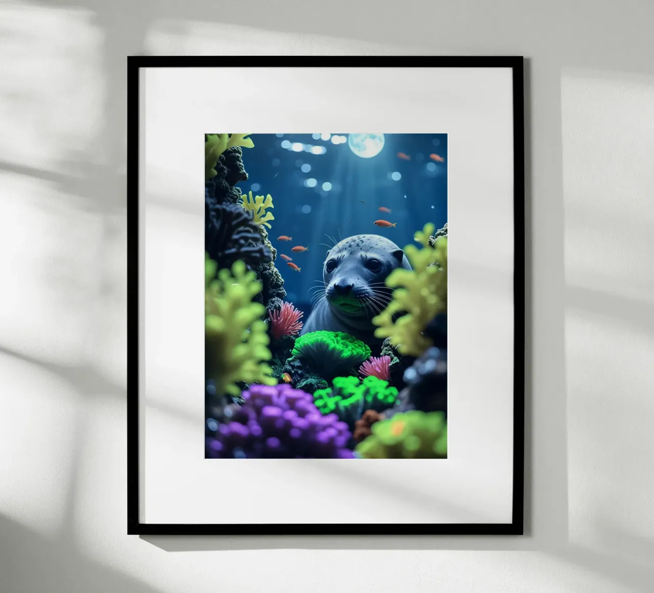 ✨🦭 Seal ✦ Moonlit Reef 🌙 carta hahnemühle da LUMAQUA STUDIO