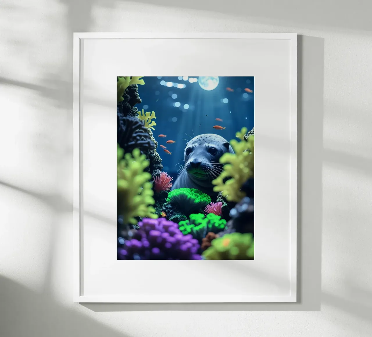 ✨🦭 Seal ✦ Moonlit Reef 🌙 carta hahnemühle da LUMAQUA STUDIO