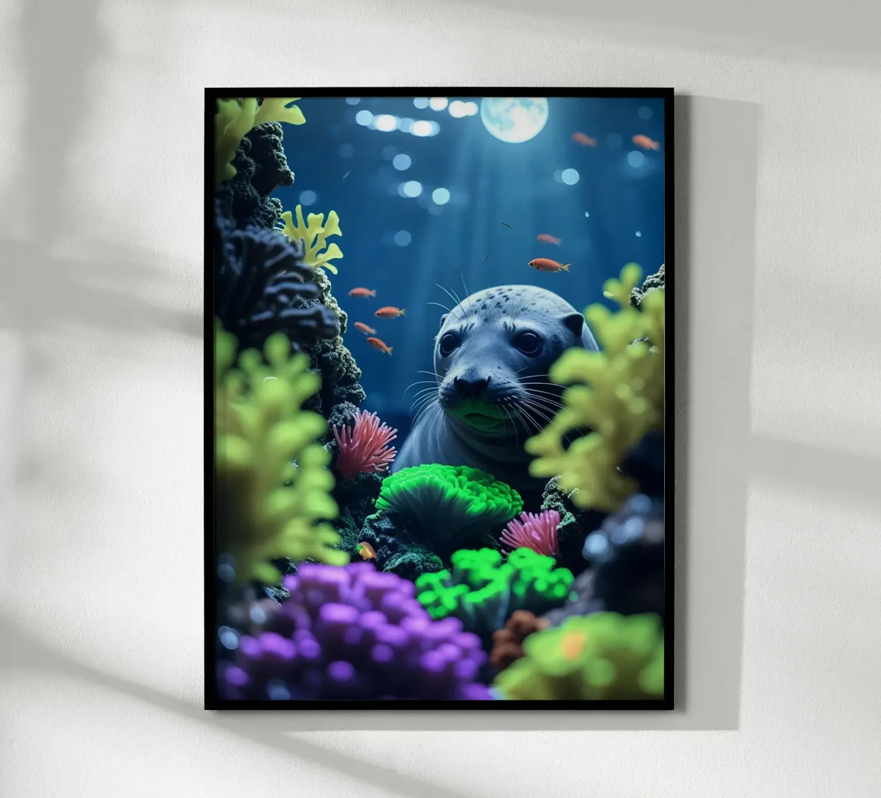 ✨🦭 Seal ✦ Moonlit Reef 🌙 carta hahnemühle da LUMAQUA STUDIO
