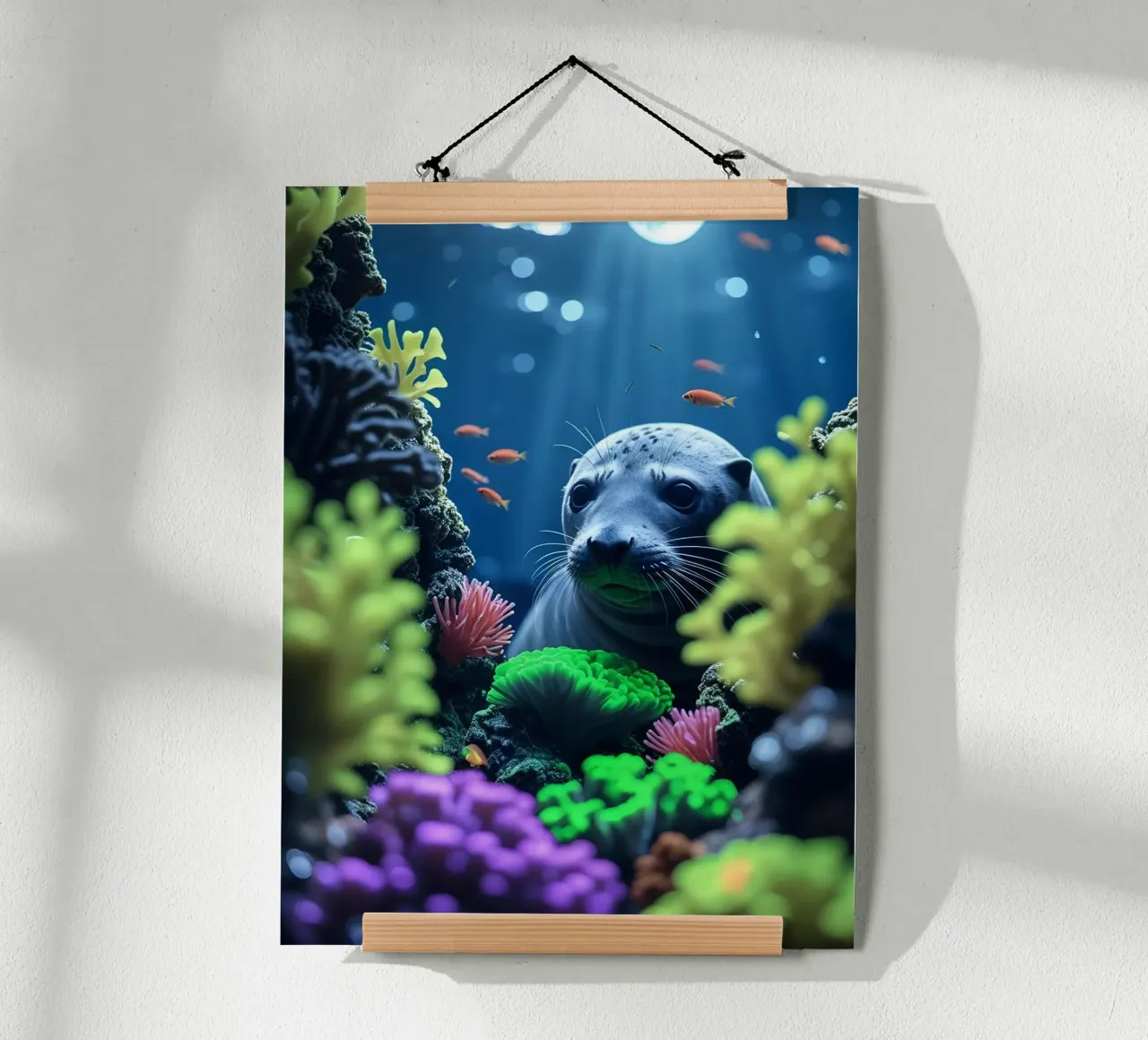 ✨🦭 Seal ✦ Moonlit Reef 🌙 carta hahnemühle da LUMAQUA STUDIO