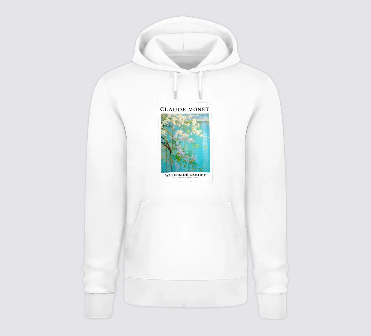 acqua di tranquillità fiore bianco claude monet felpa con cappuccio da belong shop