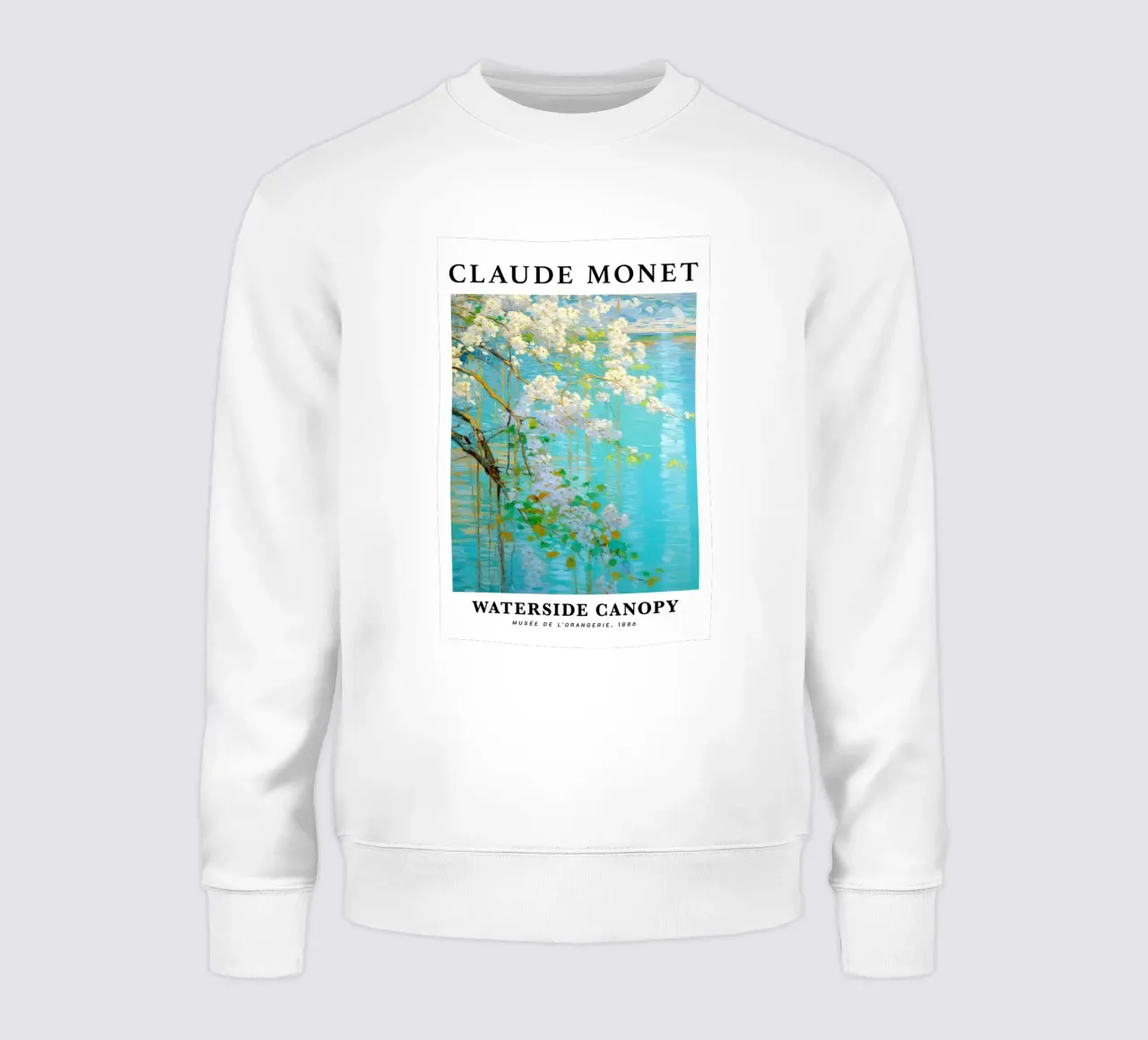 acqua di tranquillità fiore bianco claude monet felpa da belong shop