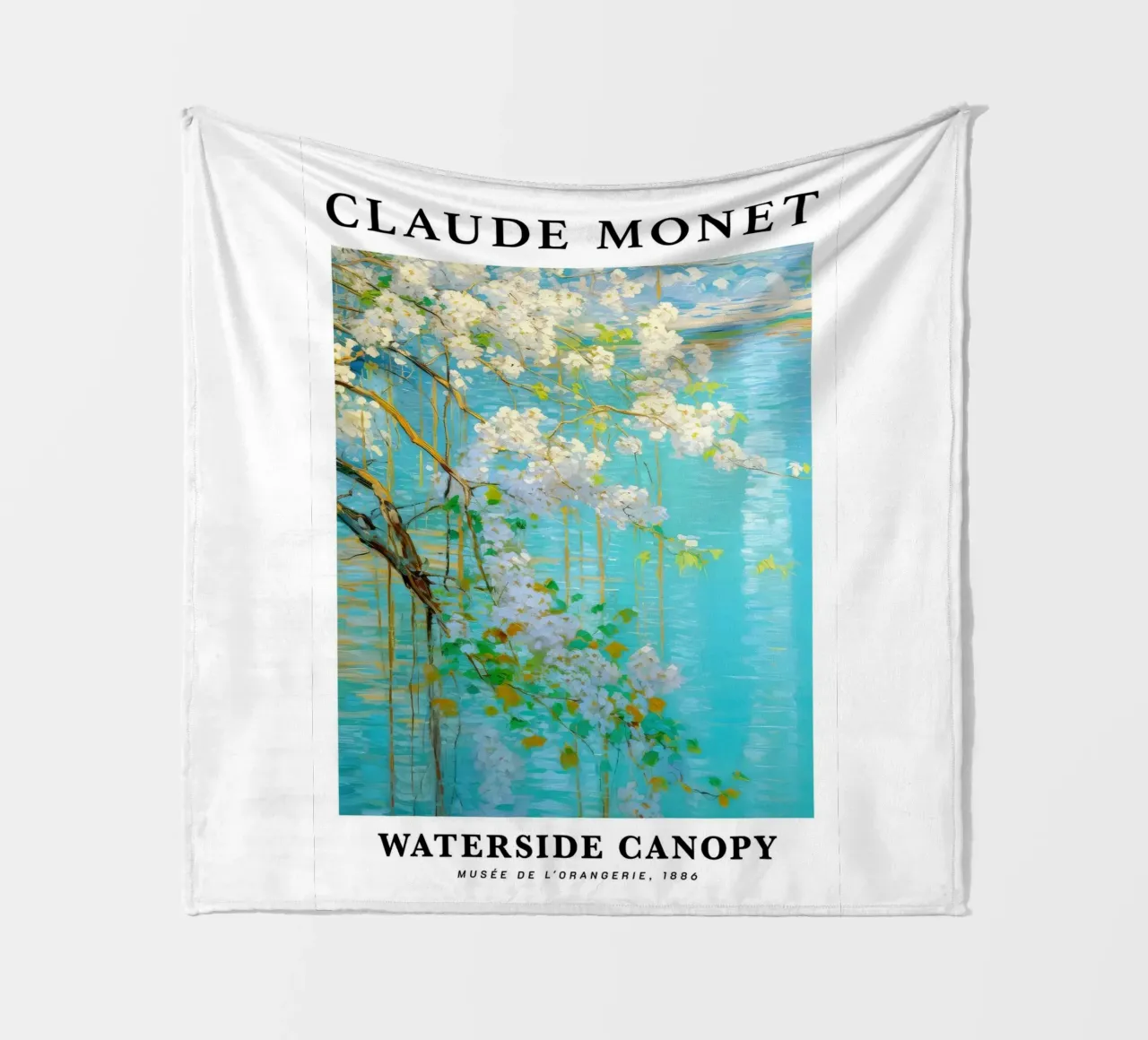acqua di tranquillità fiore bianco claude monet coperta in pile da belong shop