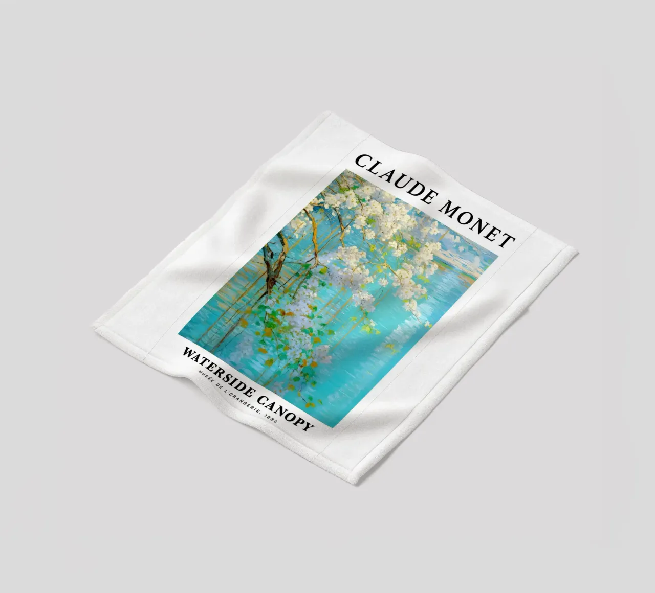 acqua di tranquillità fiore bianco claude monet coperta in pile da belong shop