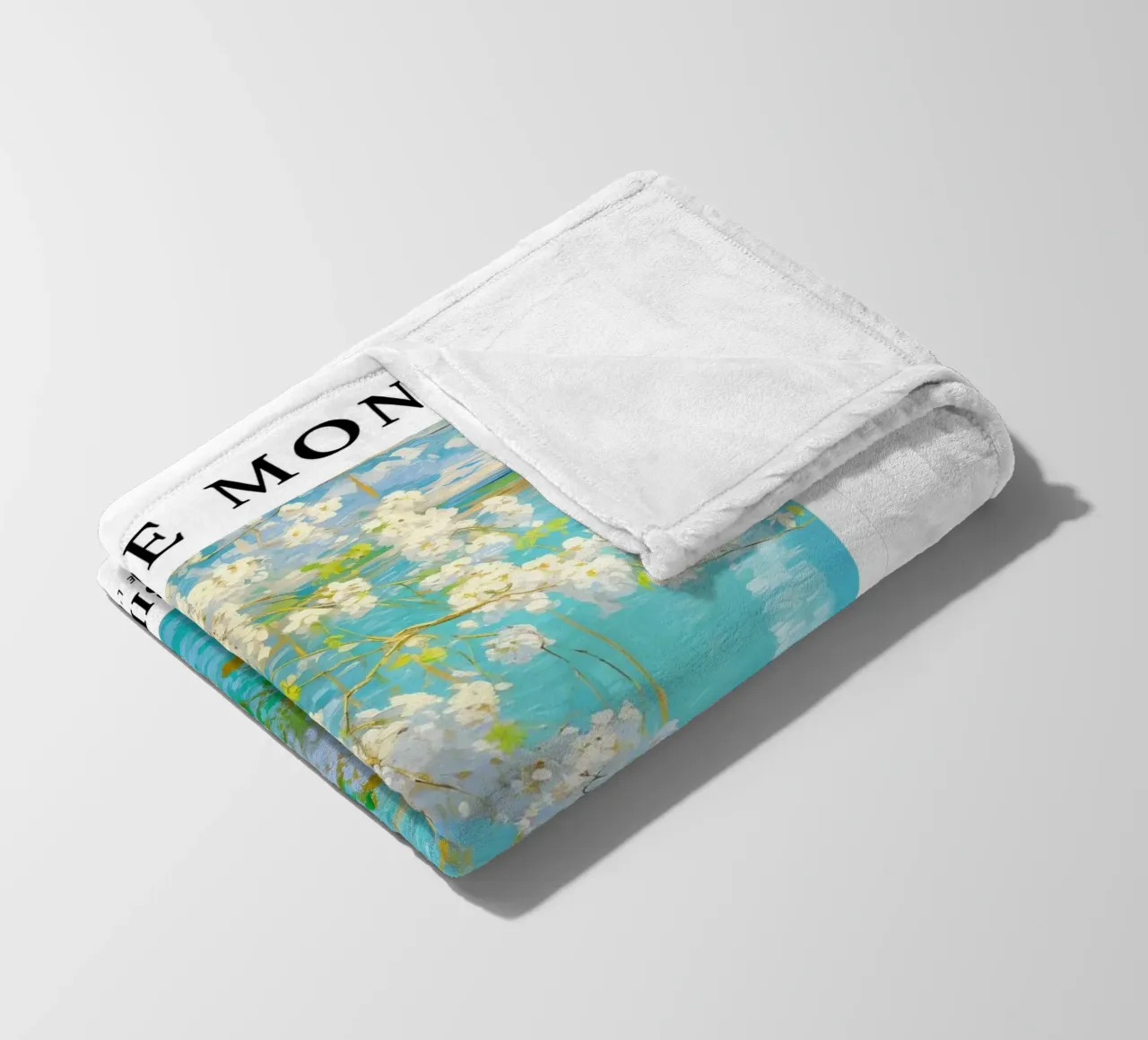 acqua di tranquillità fiore bianco claude monet coperta in pile da belong shop