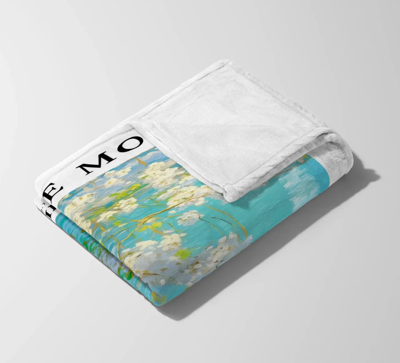acqua di tranquillità fiore bianco claude monet coperta in pile da belong shop
