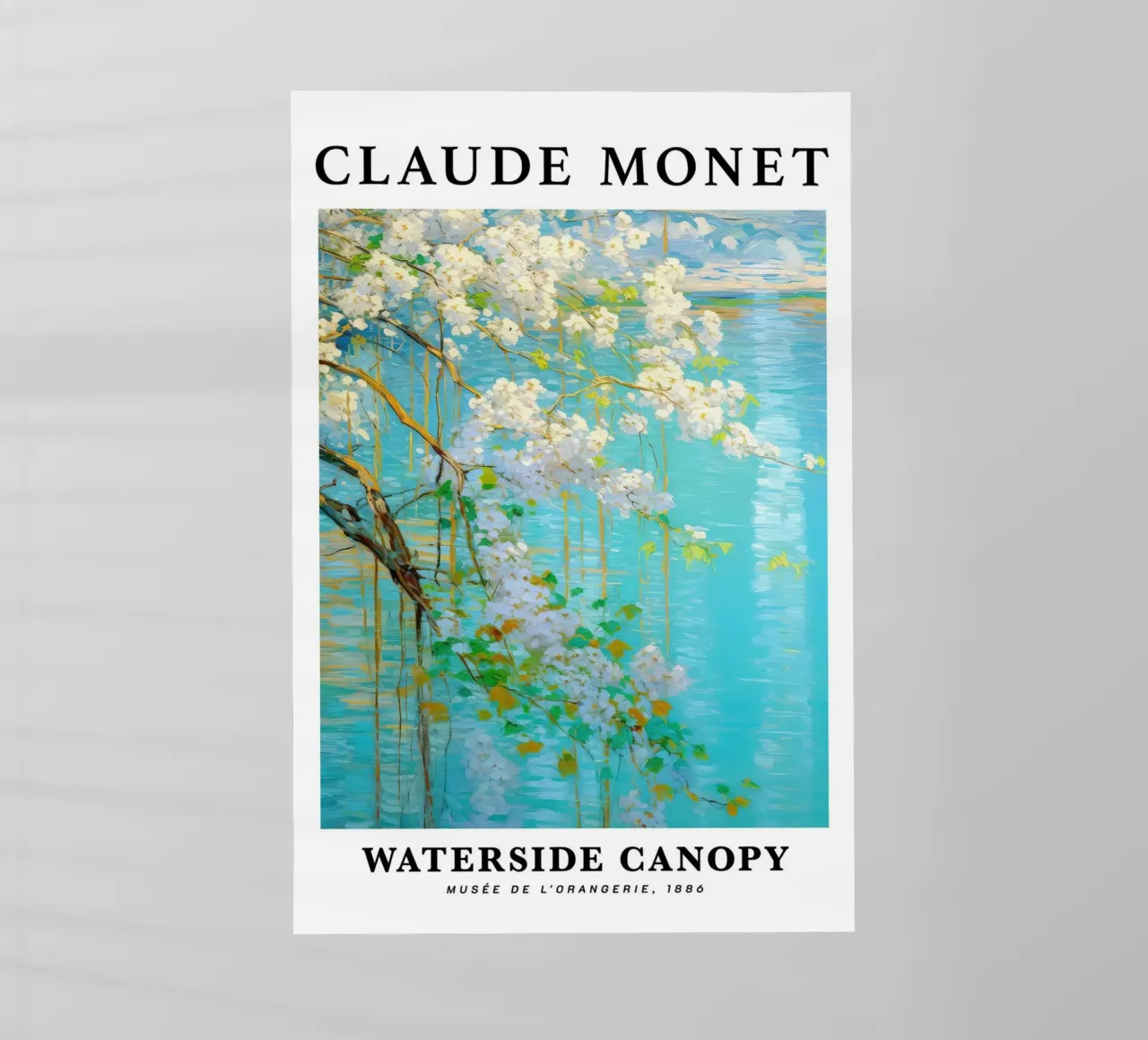 acqua di tranquillità fiore bianco claude monet pellicola backlit da belong shop
