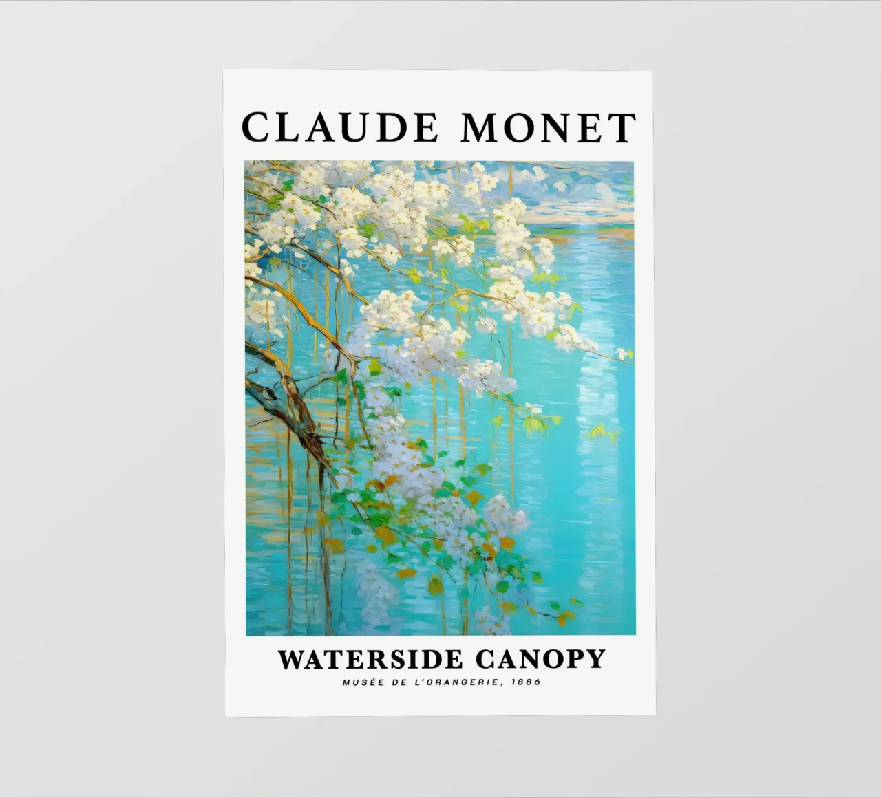 acqua di tranquillità fiore bianco claude monet pellicola backlit da belong shop
