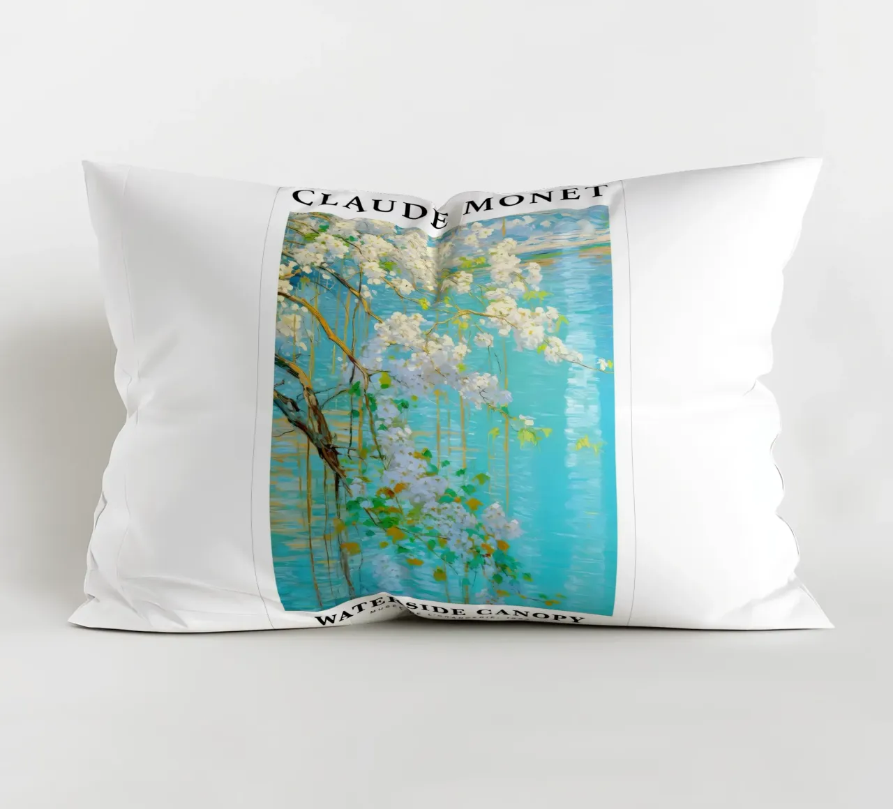 acqua di tranquillità fiore bianco claude monet cuscino da belong shop