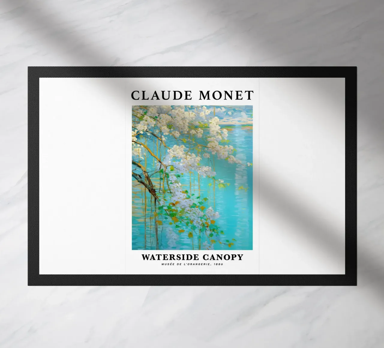 acqua di tranquillità fiore bianco claude monet zerbino da belong shop