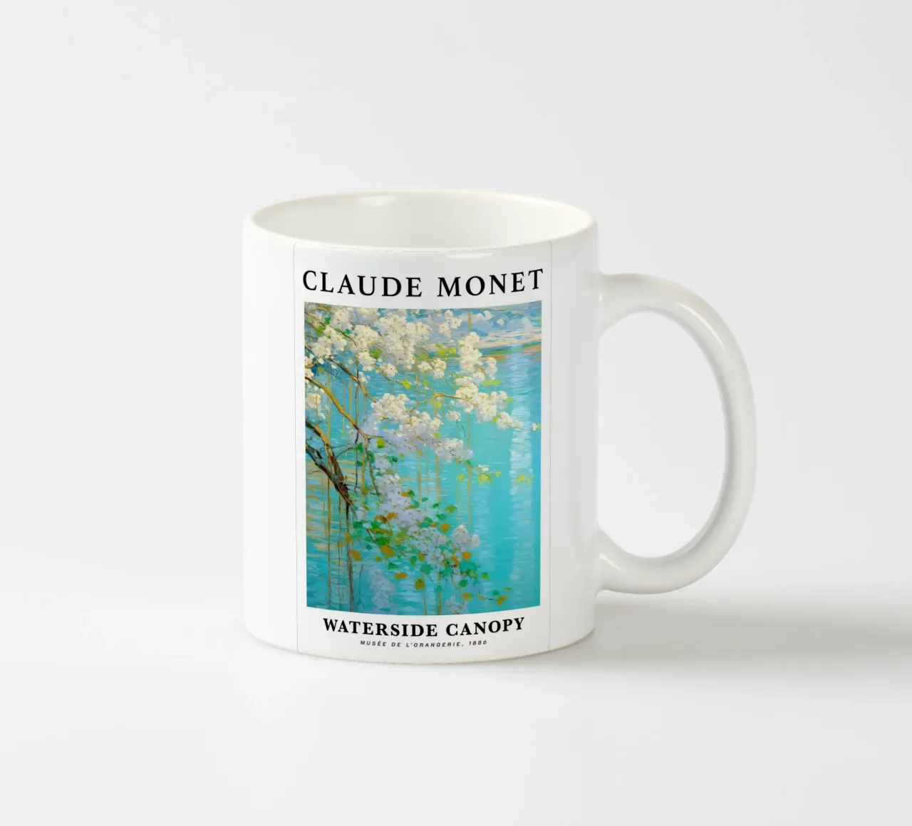 acqua di tranquillità fiore bianco claude monet tazza in ceramica da belong shop