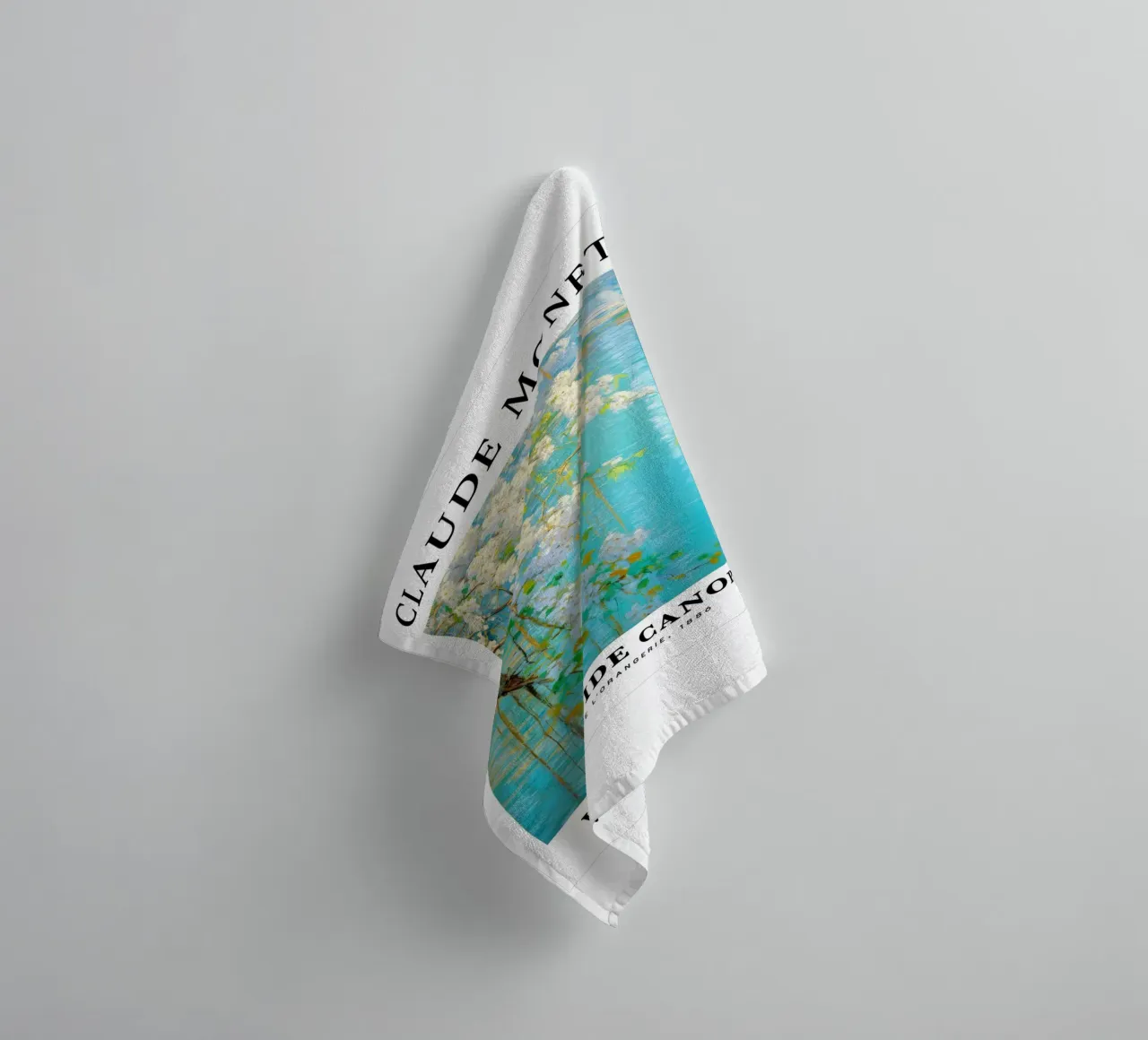 acqua di tranquillità fiore bianco claude monet asciugamano da bagno da belong shop