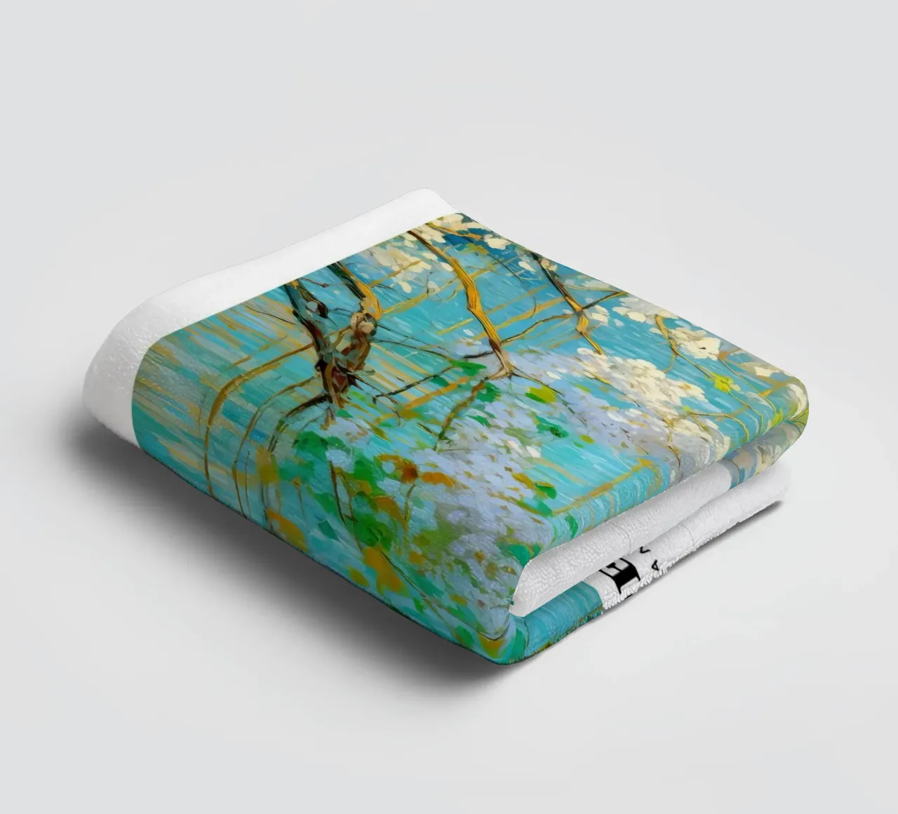 acqua di tranquillità fiore bianco claude monet asciugamano da bagno da belong shop