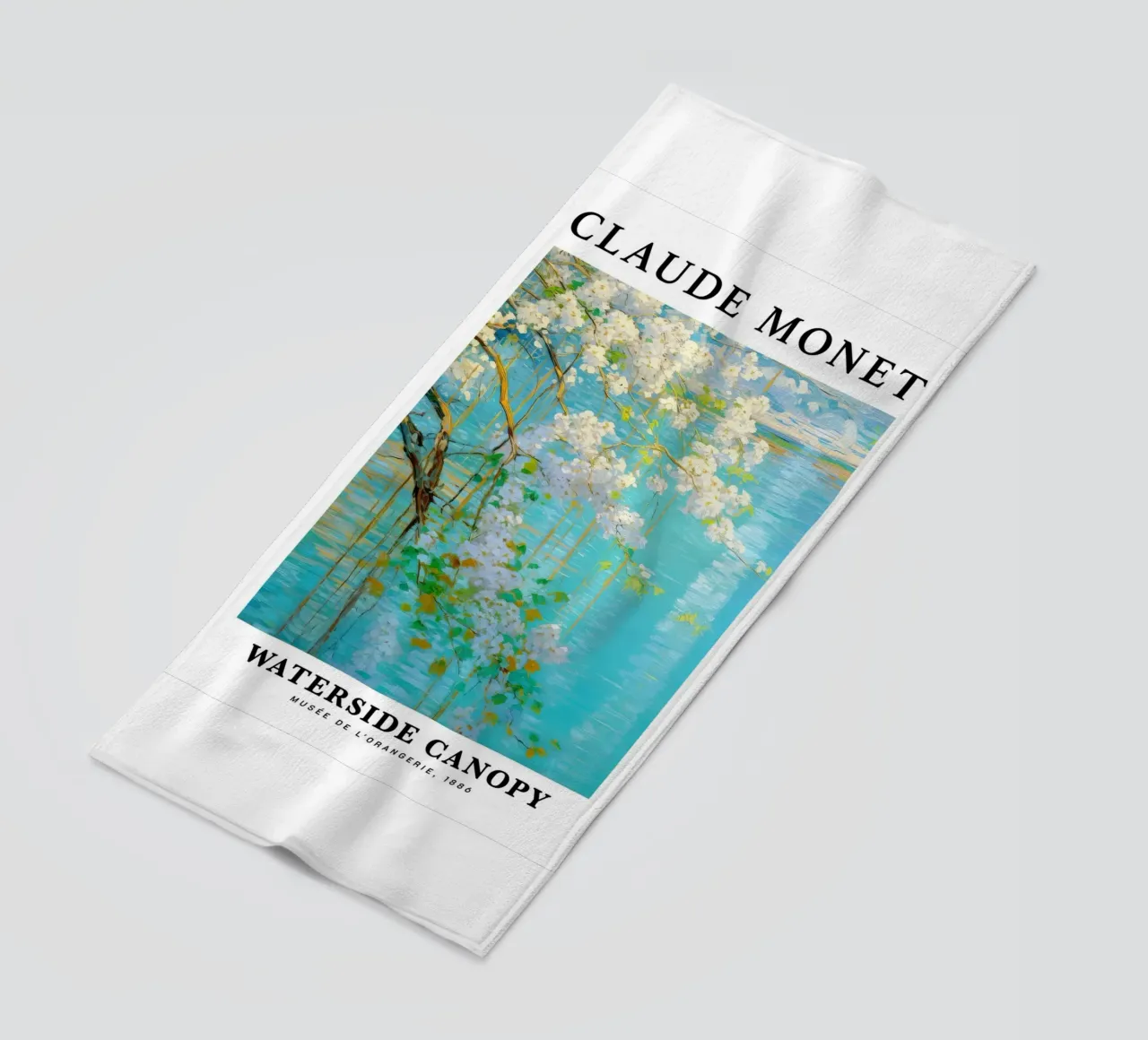acqua di tranquillità fiore bianco claude monet telo mare da belong shop