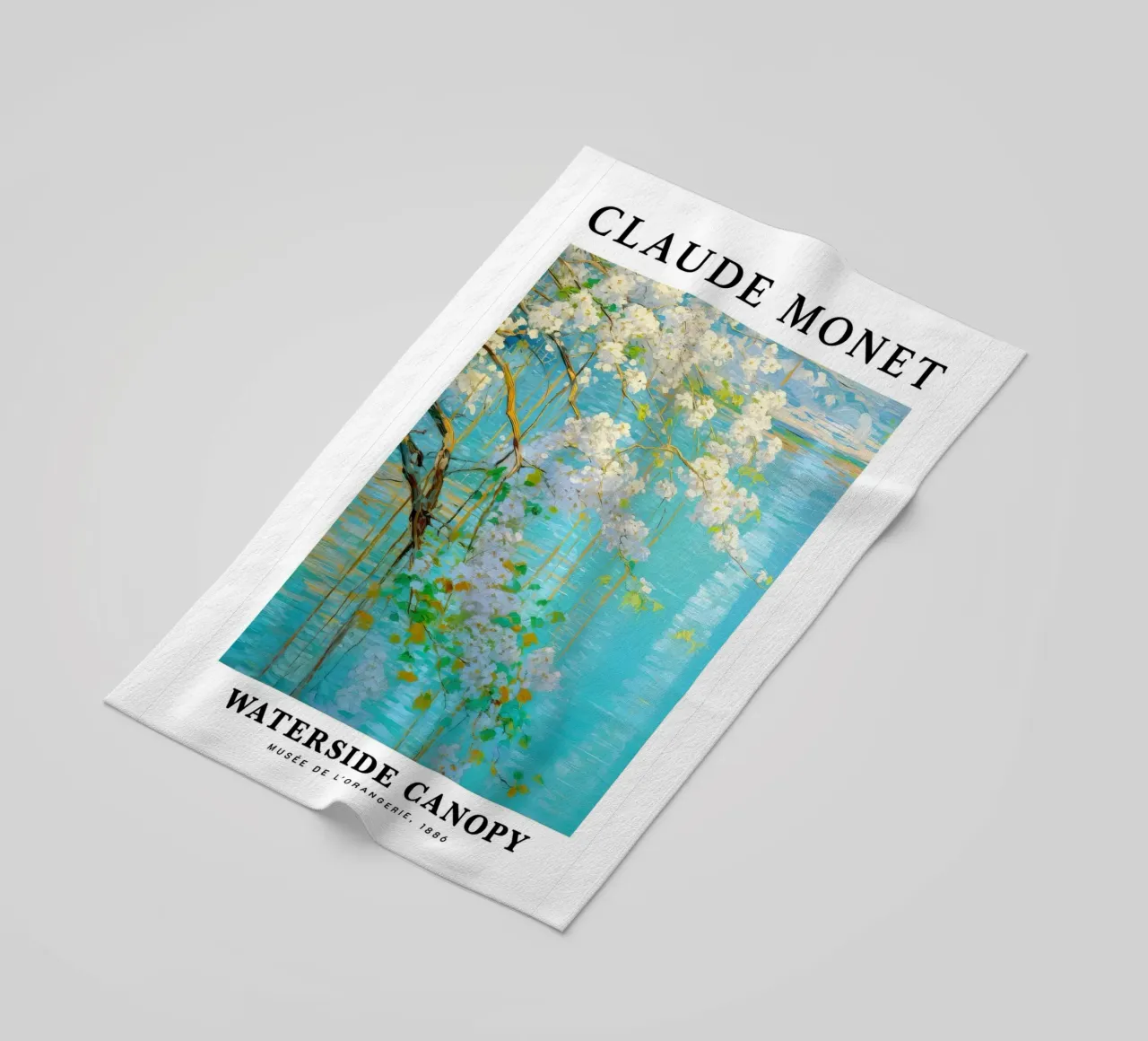 acqua di tranquillità fiore bianco claude monet telo mare da belong shop