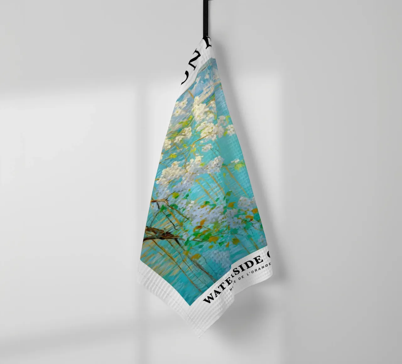 acqua di tranquillità fiore bianco claude monet canovaccio da cucina da belong shop