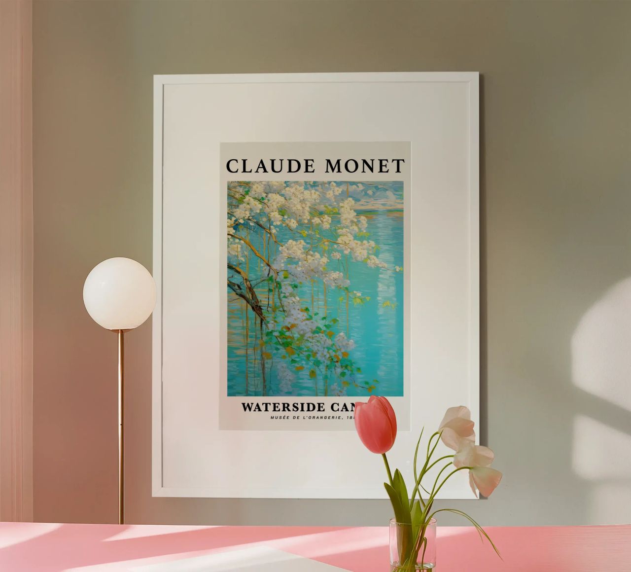 wasser der ruhe weisse blume claude monet Poster von belong shop