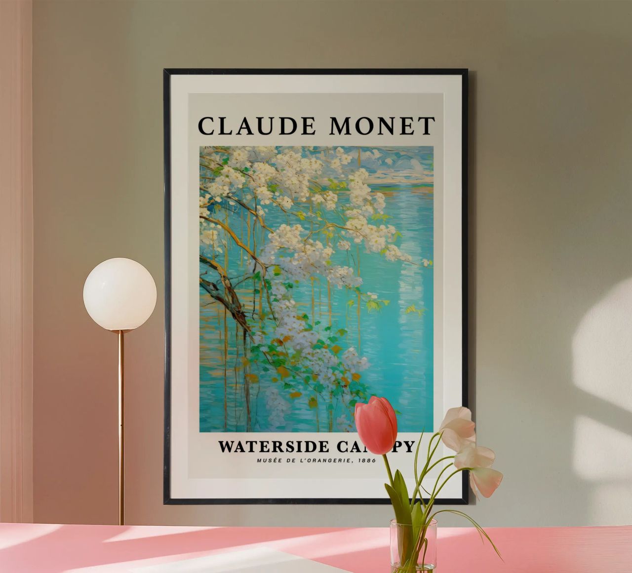 wasser der ruhe weisse blume claude monet Poster von belong shop