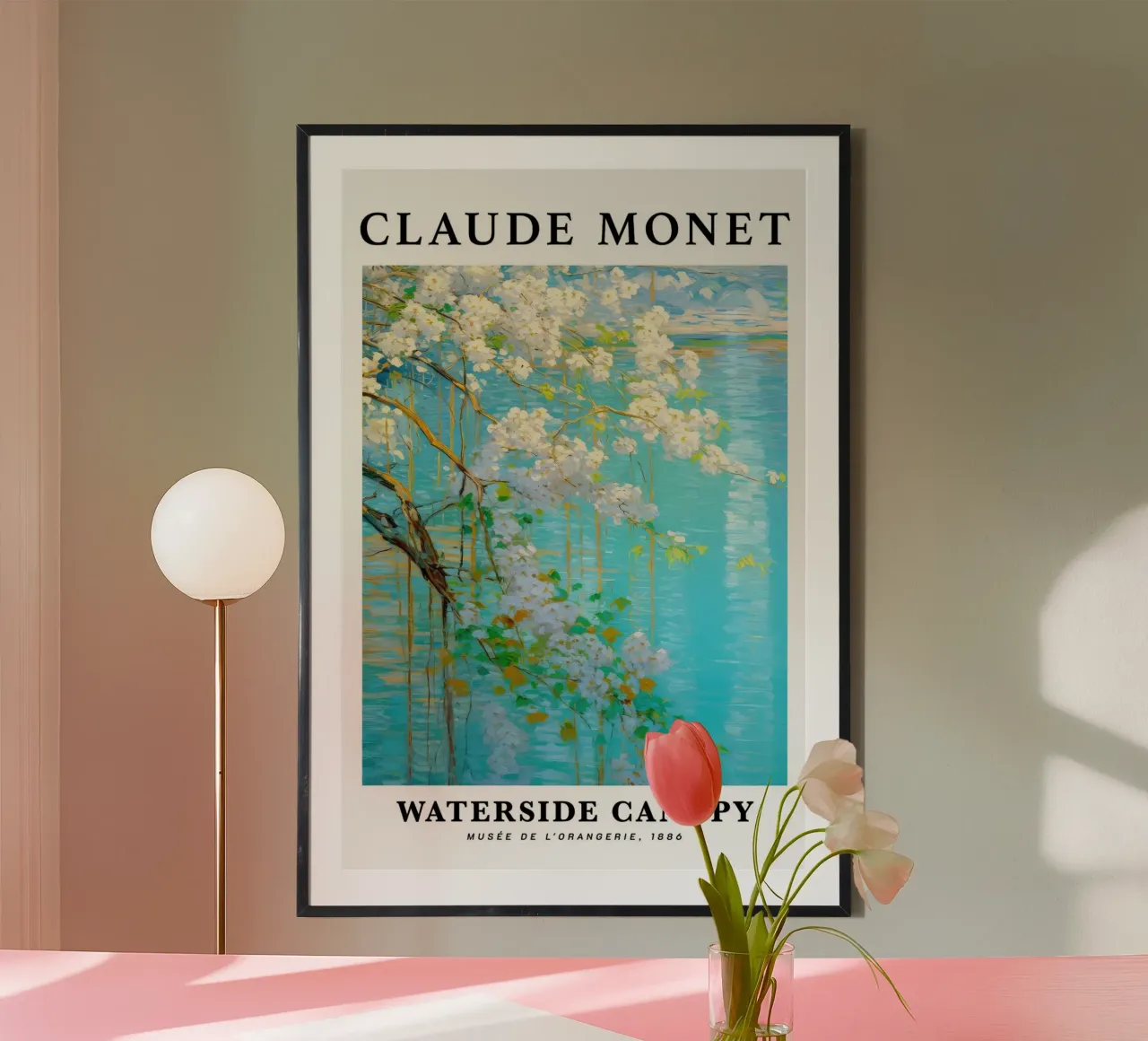 acqua di tranquillità fiore bianco claude monet carta hahnemühle da belong shop