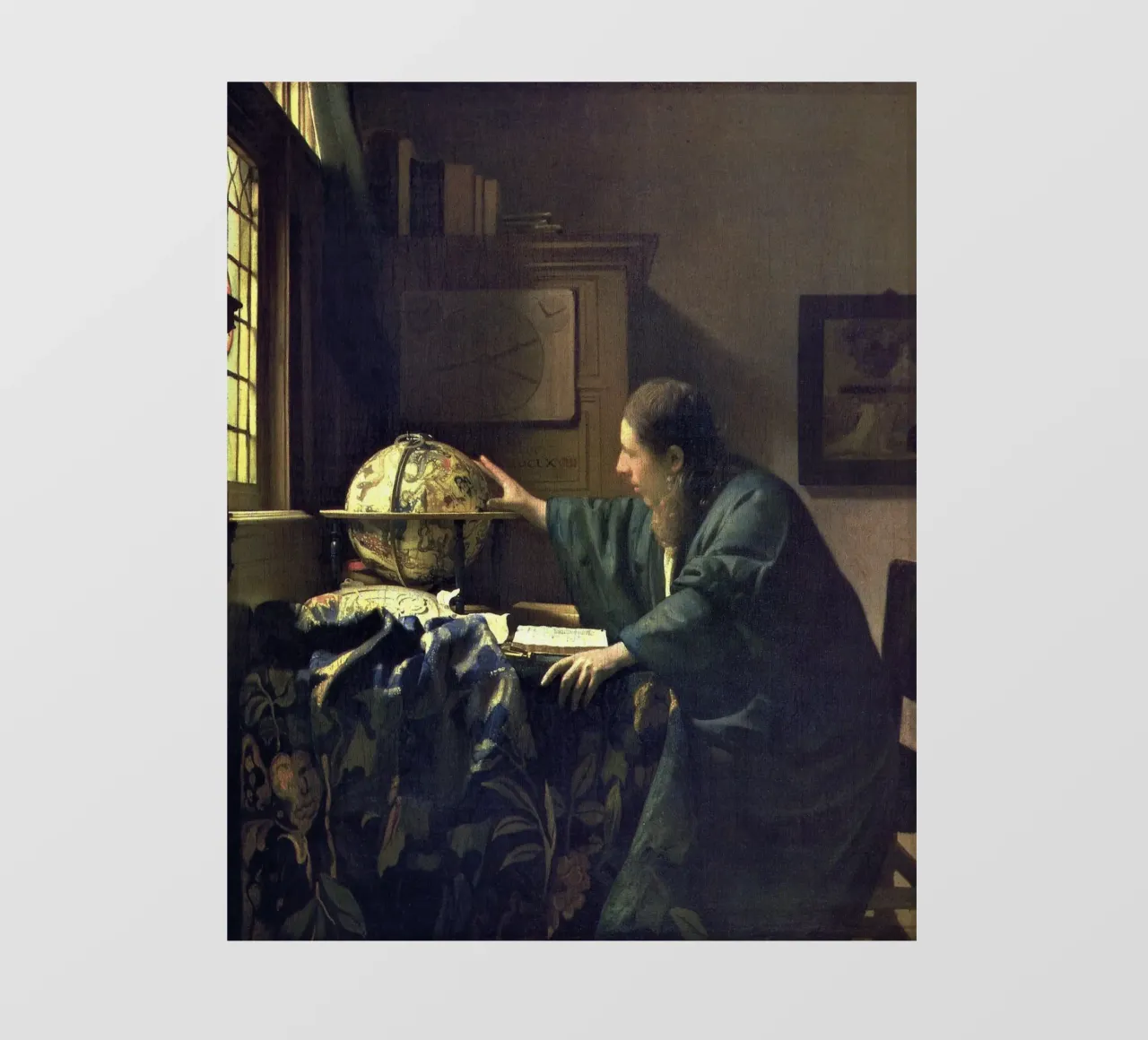 L'astronomo (1668 circa) di Johannes Vermeer telo in pvc da Venus Art