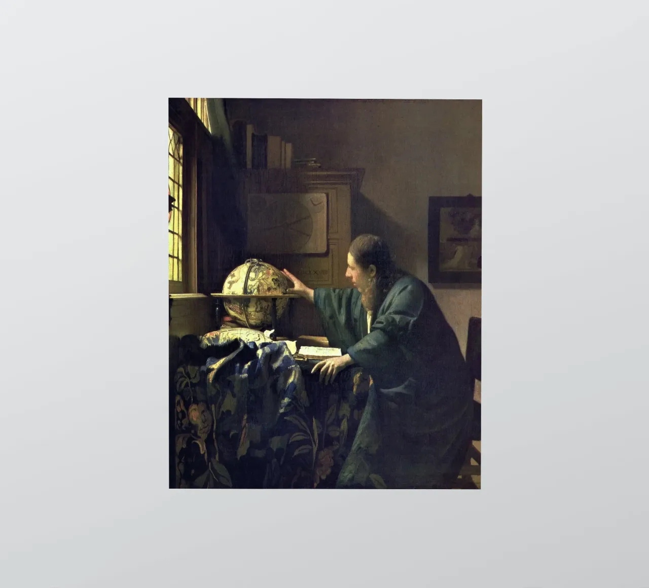The Astronomer (c. 1668) by Johannes Vermeer sticker by Venus Art