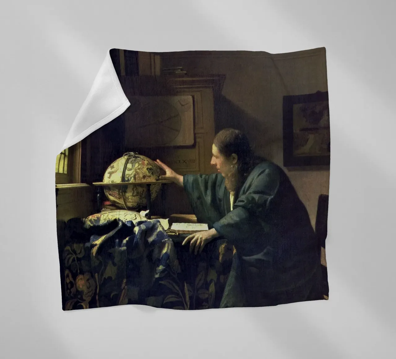 L'astronomo (1668 circa) di Johannes Vermeer coperta in pile da Venus Art