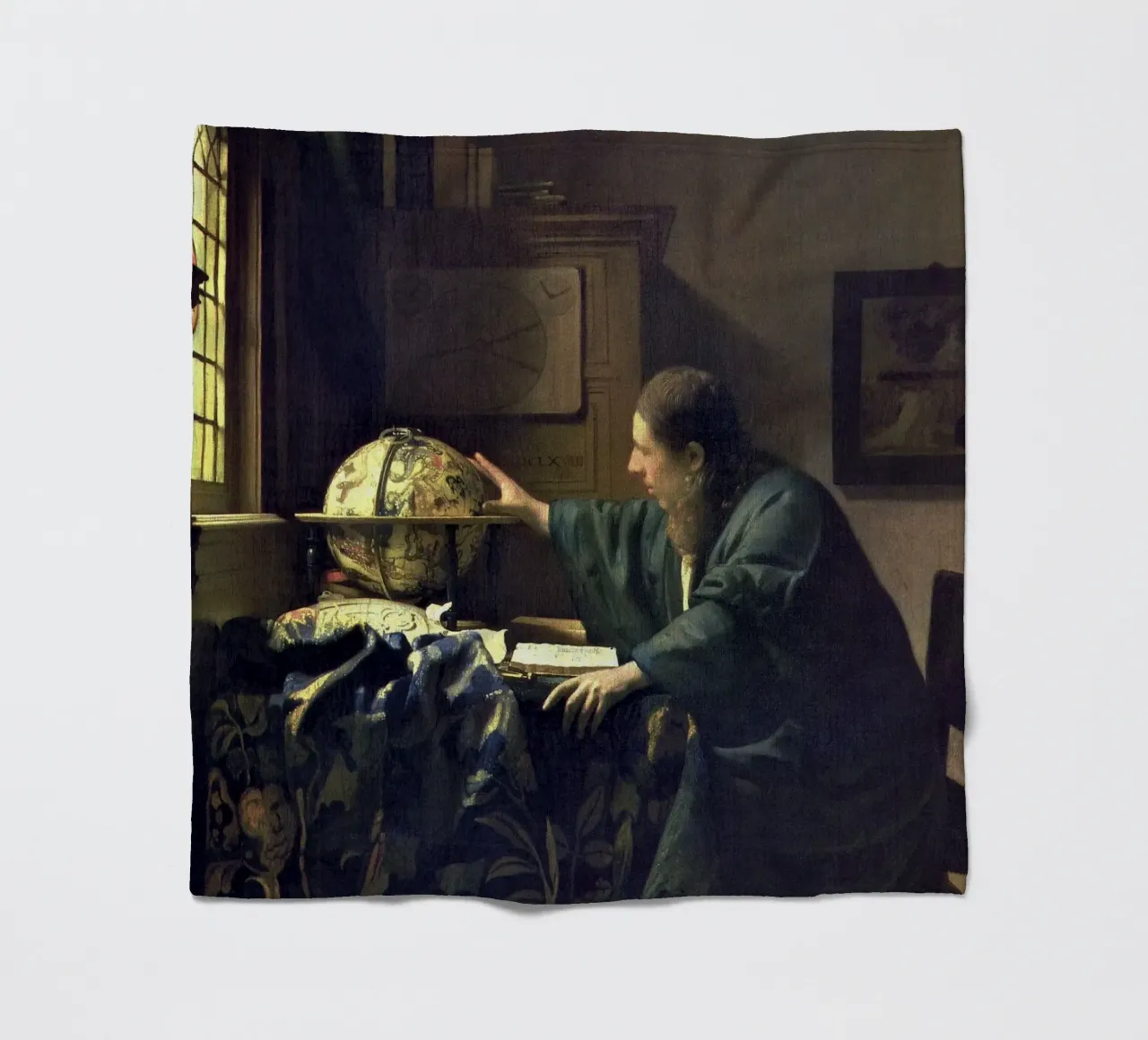 L'astronomo (1668 circa) di Johannes Vermeer coperta in pile da Venus Art