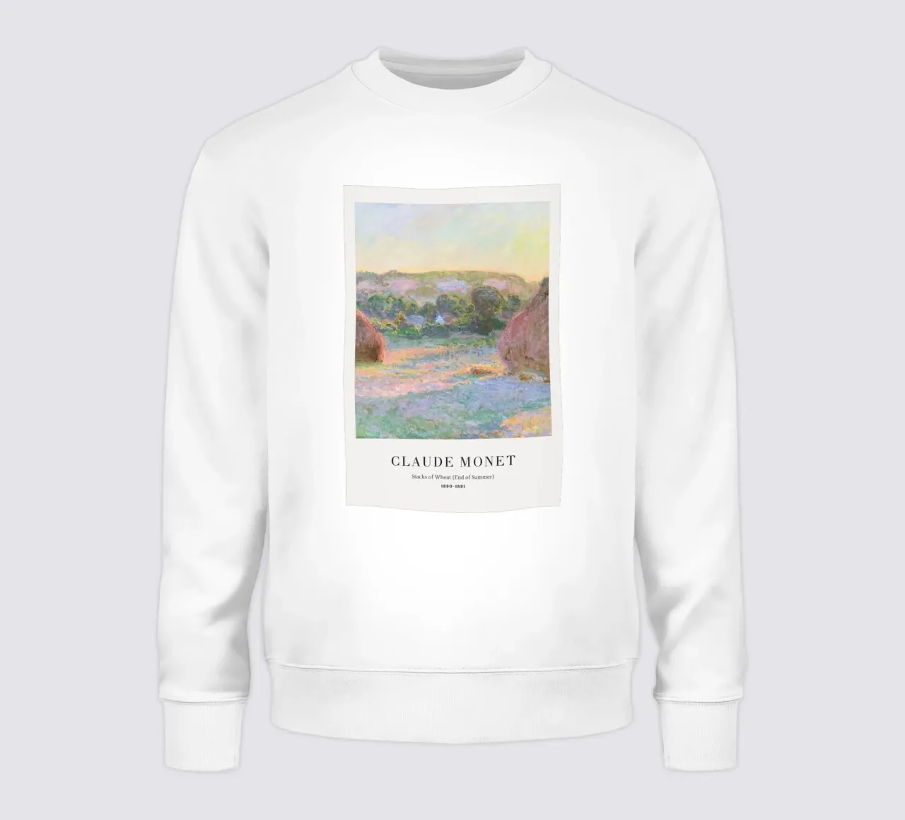 scena di fattoria di grano in campagna claude monet felpa da belong shop