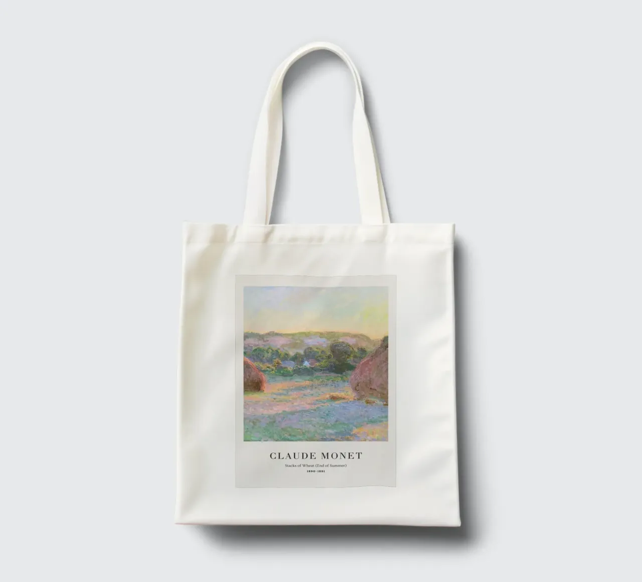scena di fattoria di grano in campagna claude monet borsa in juta da belong shop