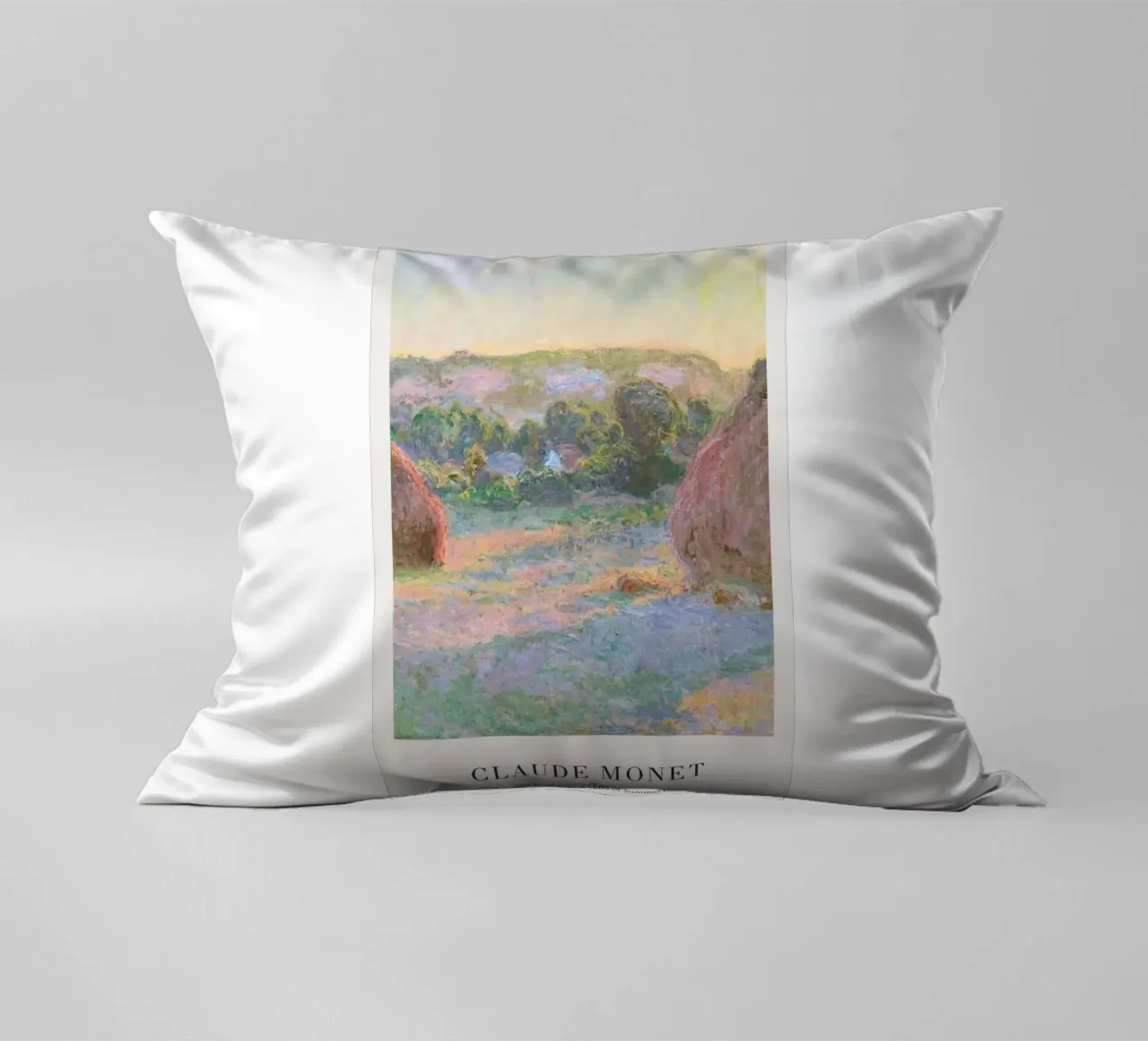 scena di fattoria di grano in campagna claude monet cuscino da belong shop