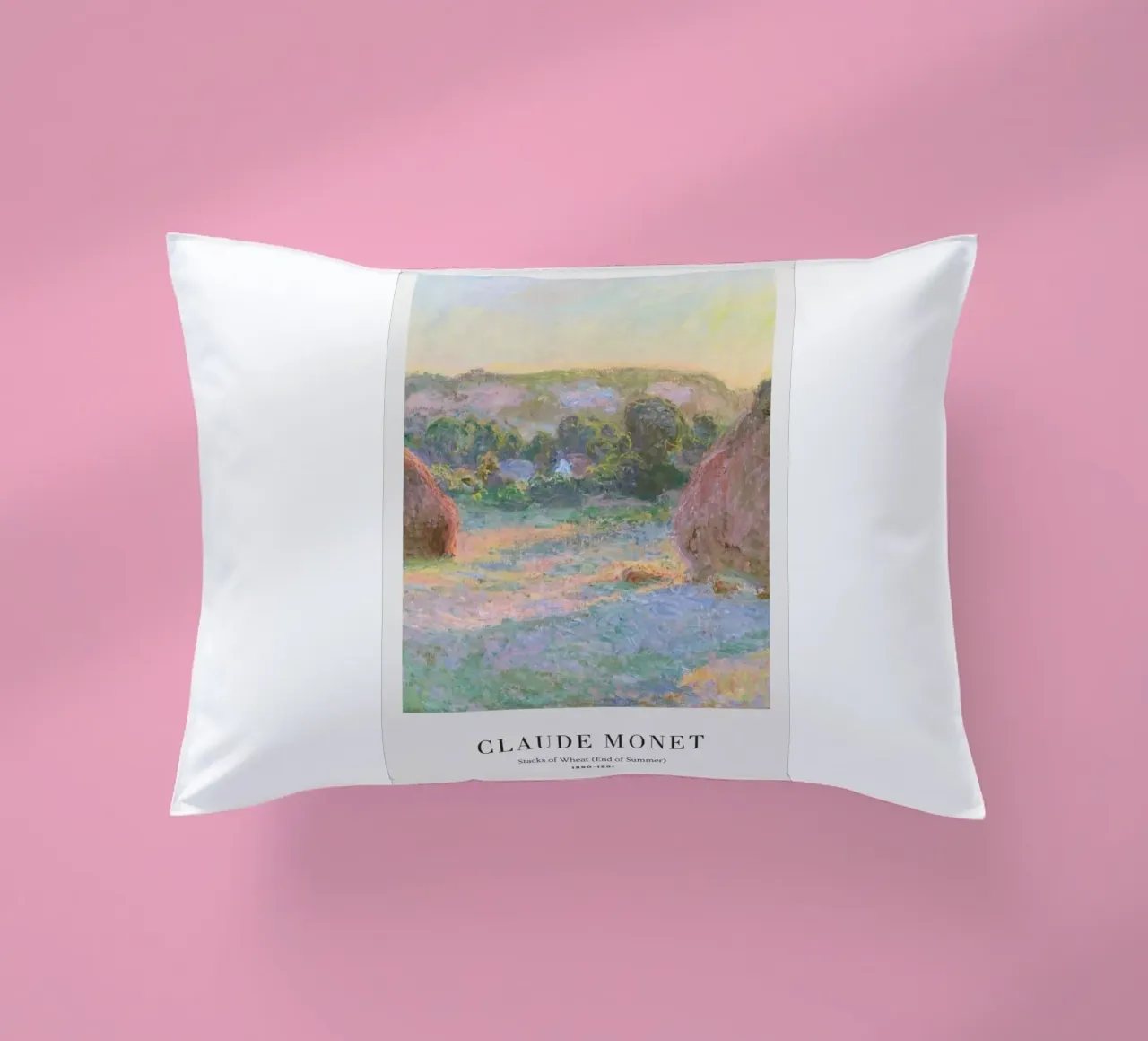 scena di fattoria di grano in campagna claude monet cuscino da belong shop