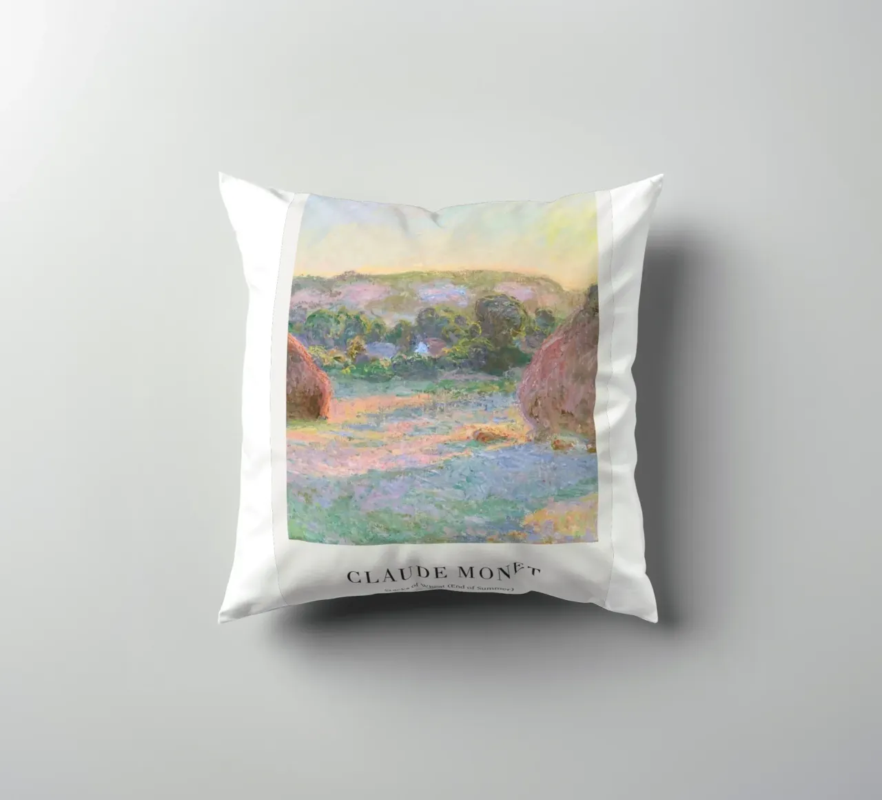scena di fattoria di grano in campagna claude monet cuscino da belong shop